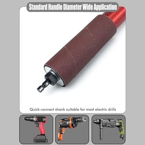 Spindle Sander Adapter Power Drill Spindle Sander Kit with 10Pcs Sandpaper Sl…