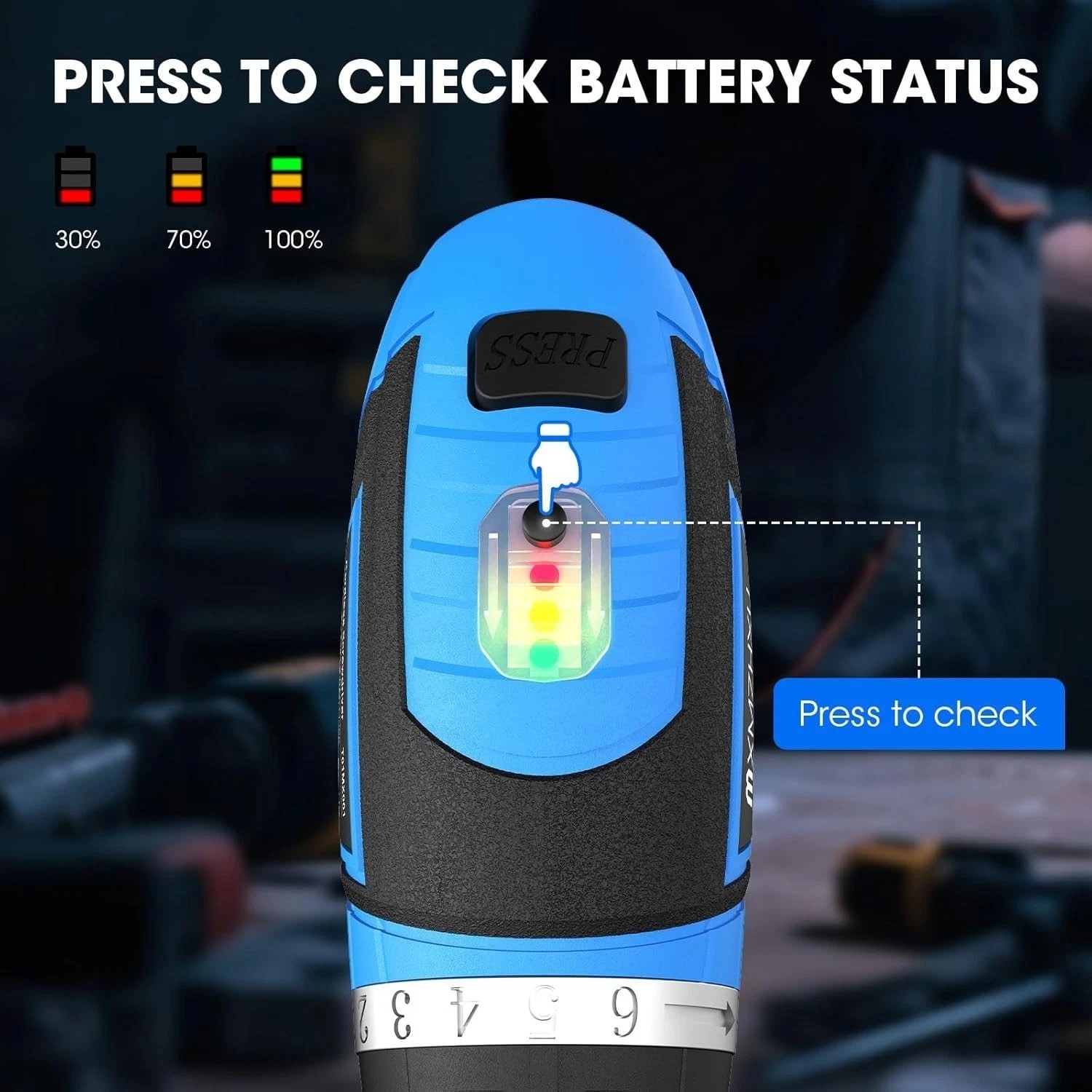 Professional Grade Cordless Screwdriver with Dual Grip & Rechargeable Batteries