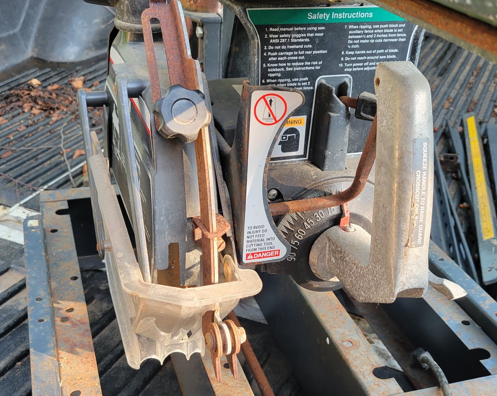 Craftsman 10&Prime; Radial Arm Saw Blade Guard Post Recall