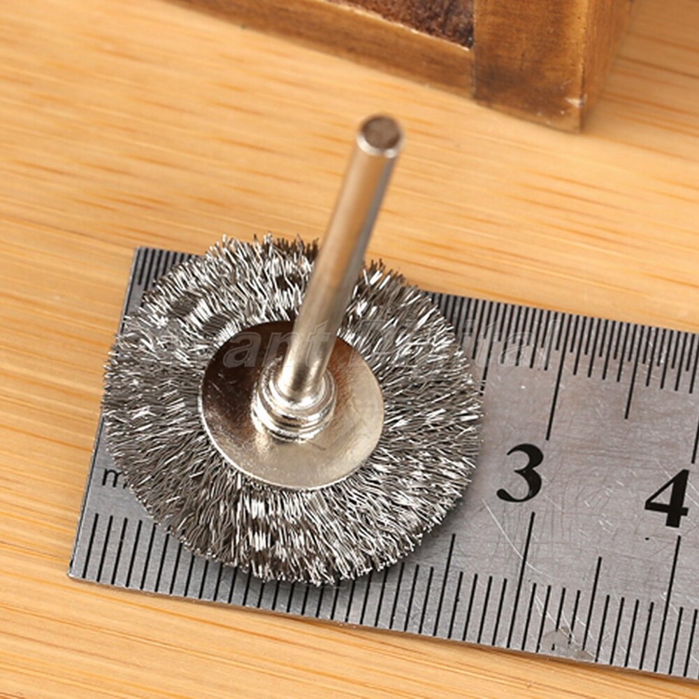 40x Brass Steel Wheel Pen Cup Wire Brush Set Rust Removal Polishing Rotary Tool