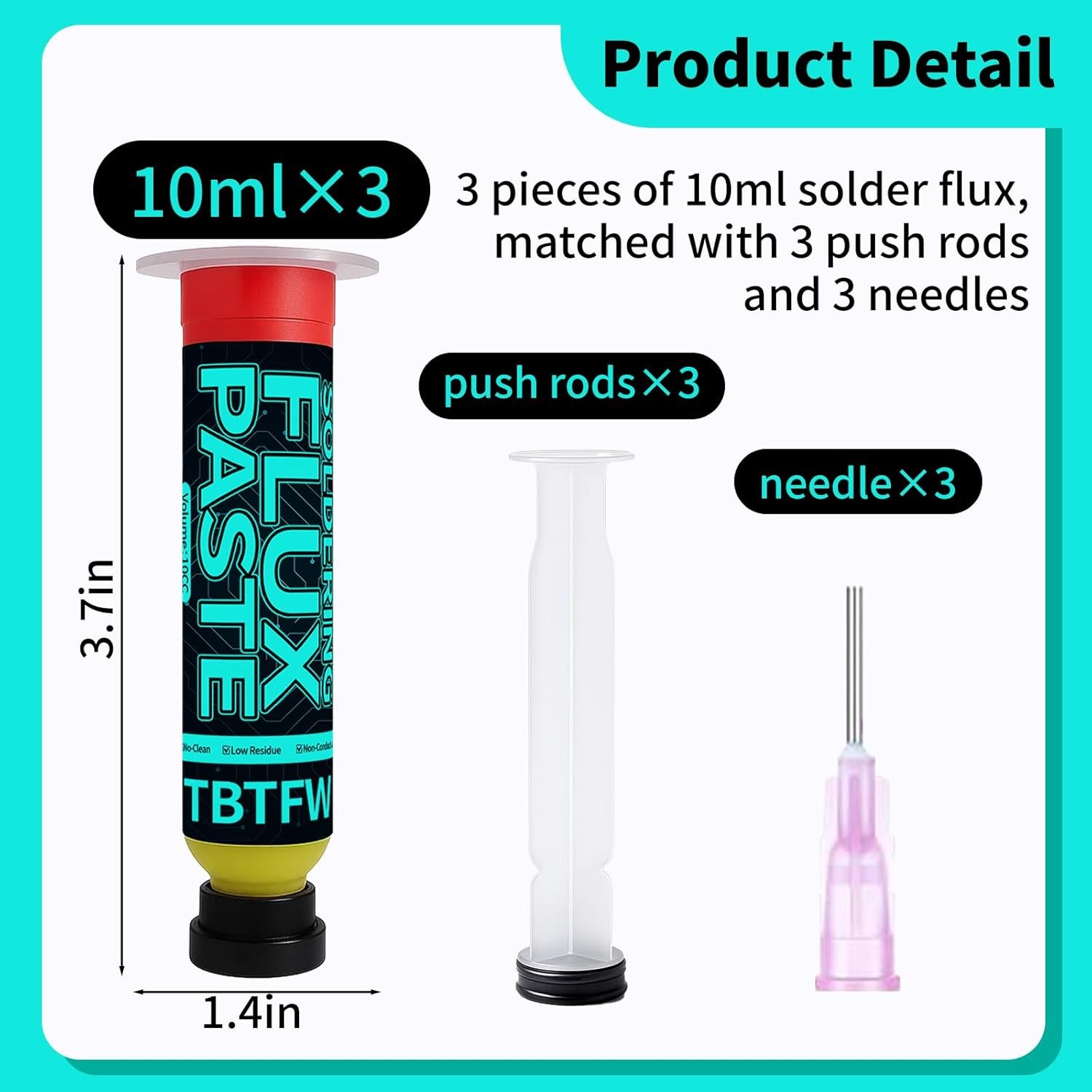 3Pcs Soldering Flux, Solder Flux Lead-Free for Electronics Soldering, Suitable f
