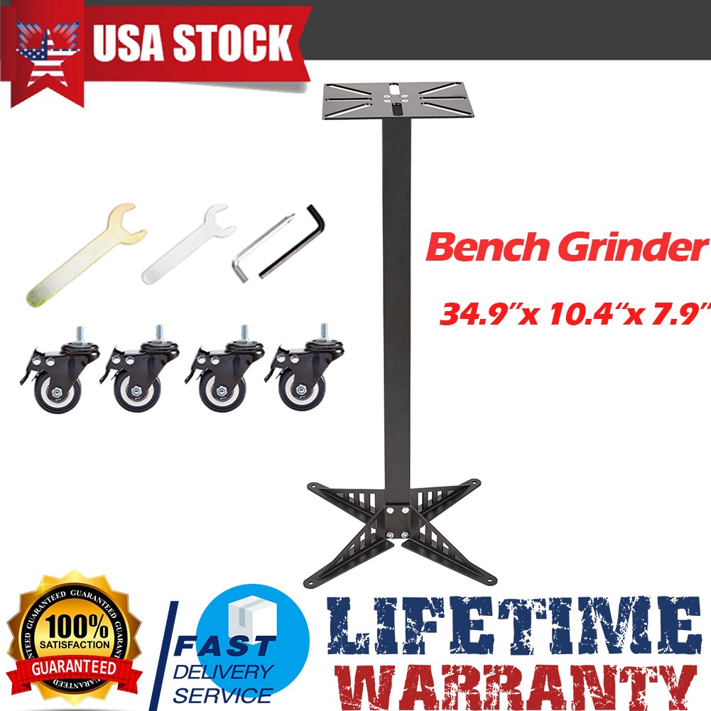 34.9&Prime; Bench Grinder Pedestal Stand Floor Pedestal 34-1/4 inch tall work height