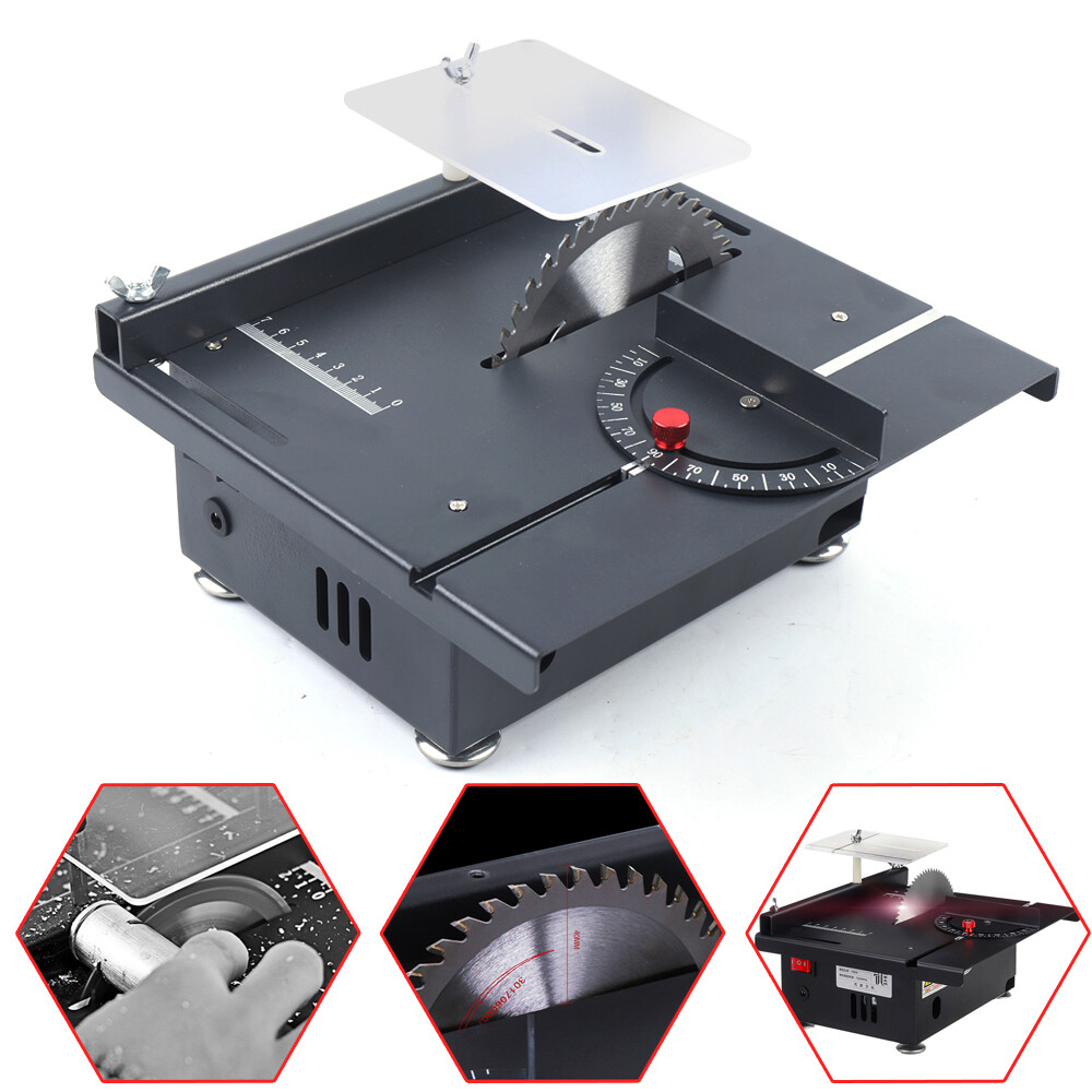 Mini Electric Table Saw Bench Circular Blade Woodworking Cutting Tool Machine