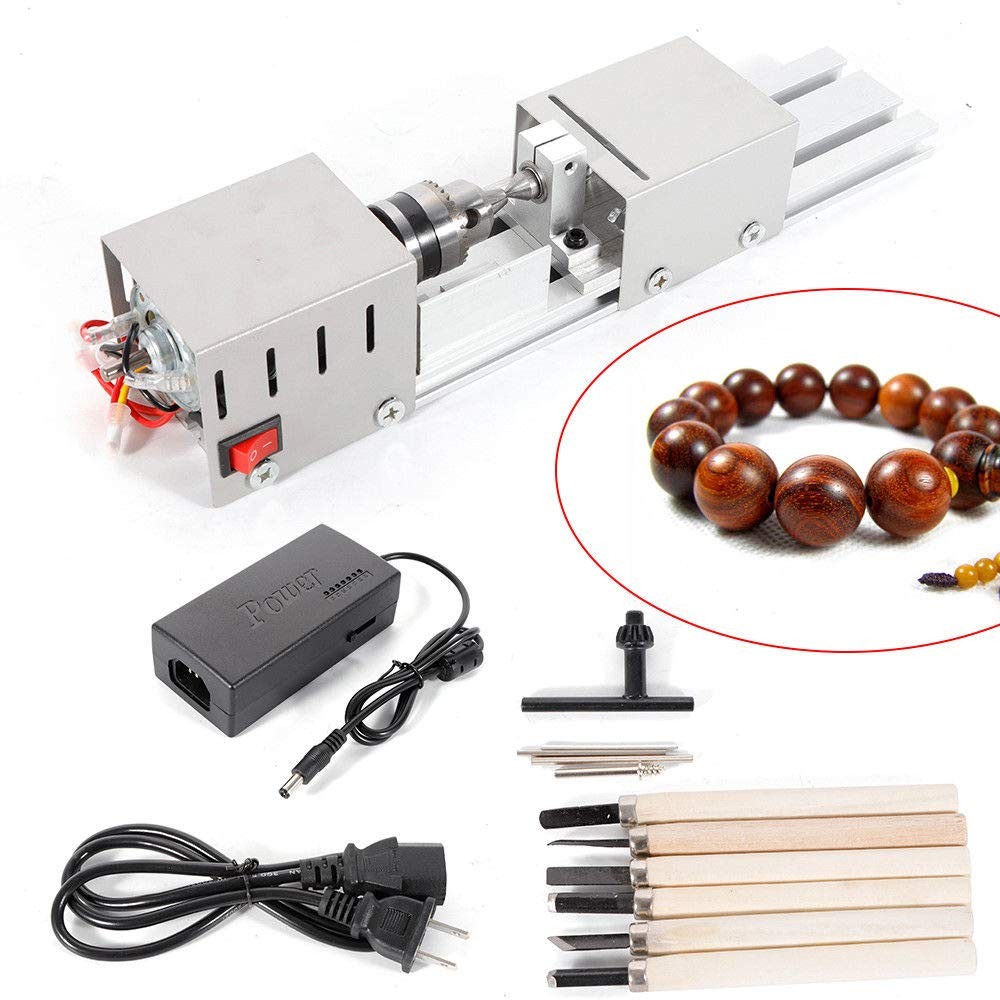 Mini Lathe Wood Lathe Machine Diy Machining for Table Woodworking Wood DIY To…
