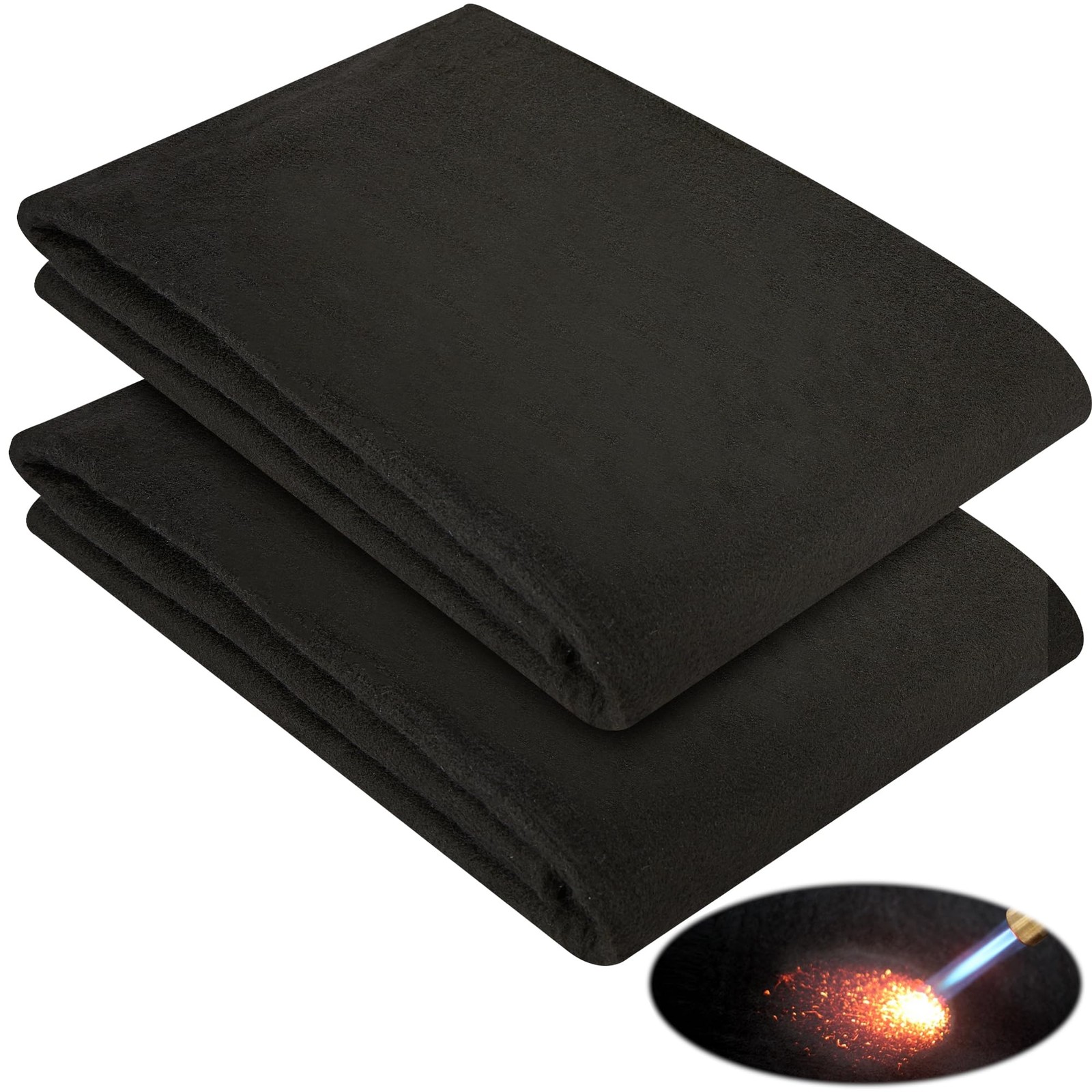 2 Pack Carbon Felt Welding Blanket Soldering Mat, 12 x 28 in, 5mm Thick, 1800…