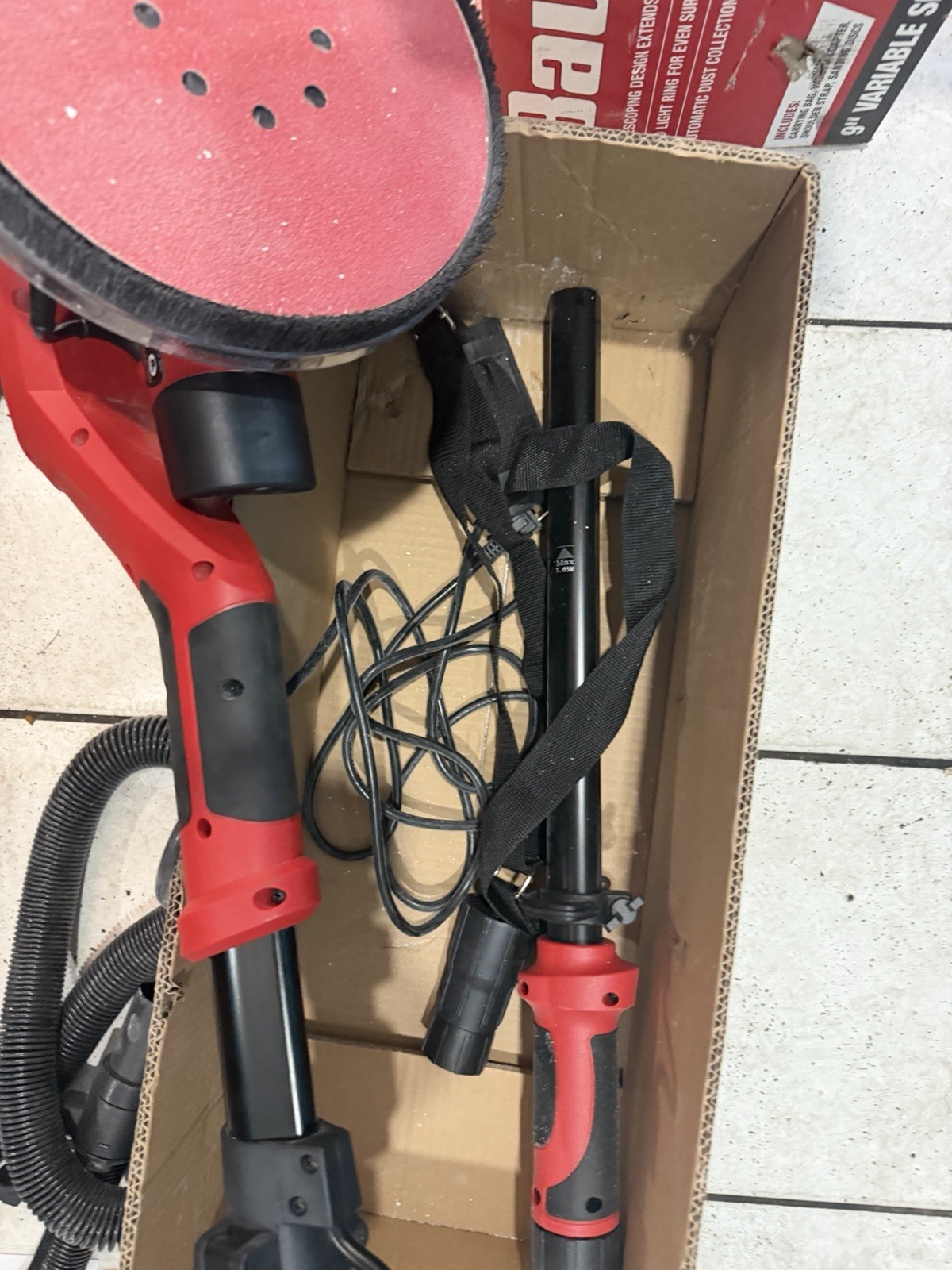 Bauer 9&Prime; Variable Speed Drywall Sander 21105E-B, 5A, Corded Electric