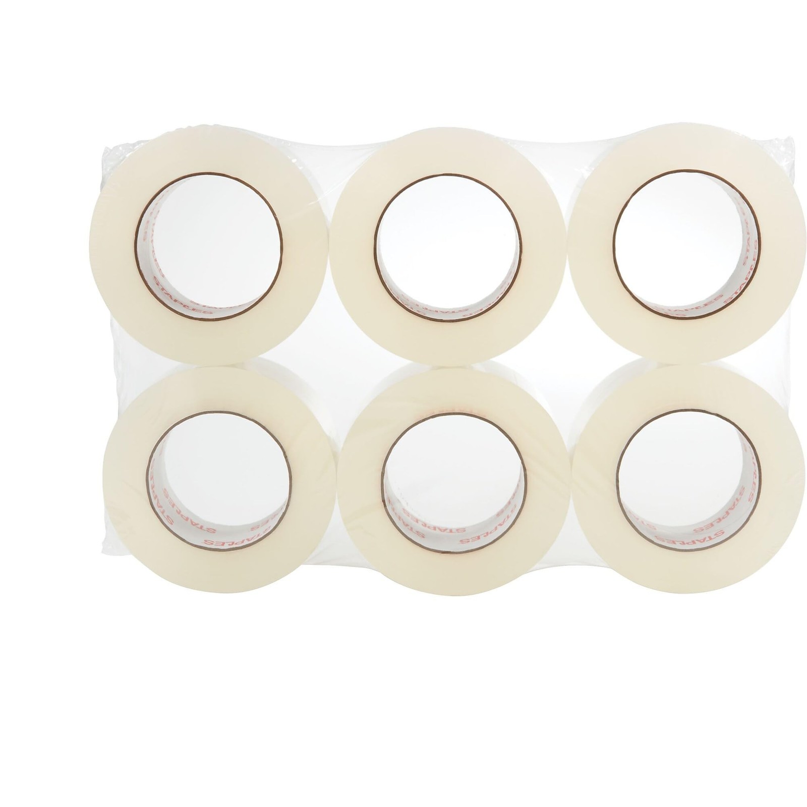 STAPLES Moving & Storage Packing Tape, 1.88” x 110 Yards, Clear — 6/
