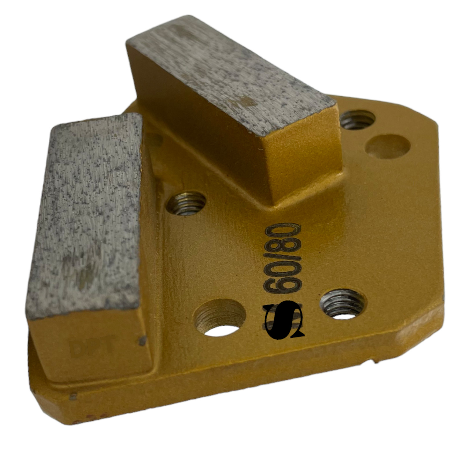 3 Pack Trapezoid Bolt-On Grinder Pads for Concrete Grinders Hard Bond 60 Grit