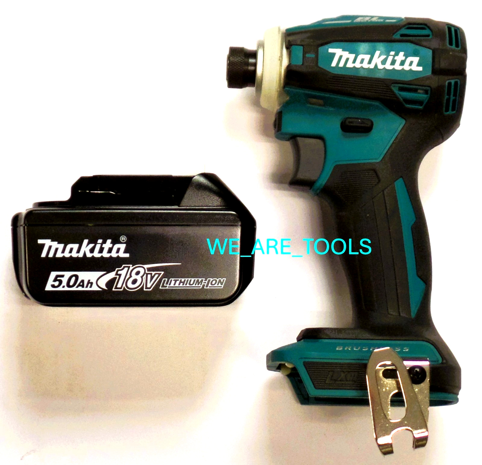New Makita 18V XDT19 Brushless 4 Speed 1/4 Impact Driver, 1) BL1850B 5.0 Battery