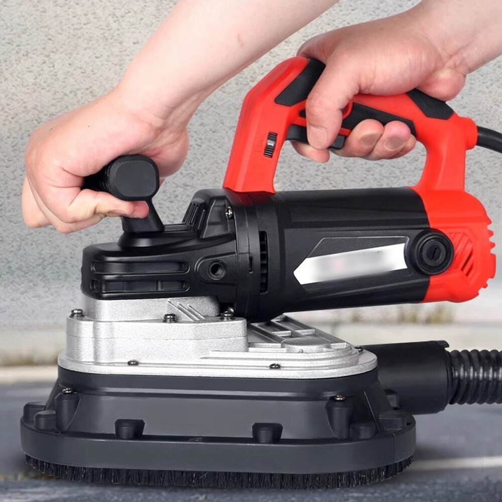 220V Three Head Dustless Concrete Floor Grinder Triangle Edge Polishing Machine