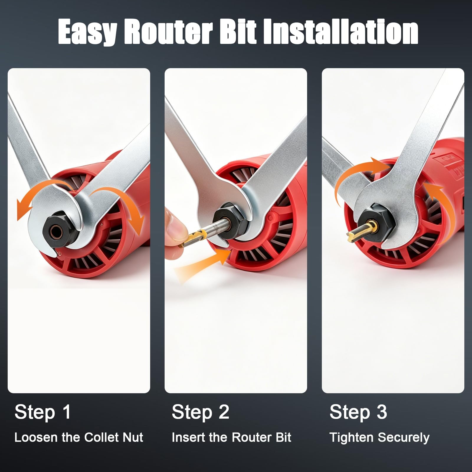 800W Compact Wood Router Tool, 32,000 RPM Electric Palm Router | 1/4&Prime; Collet Han