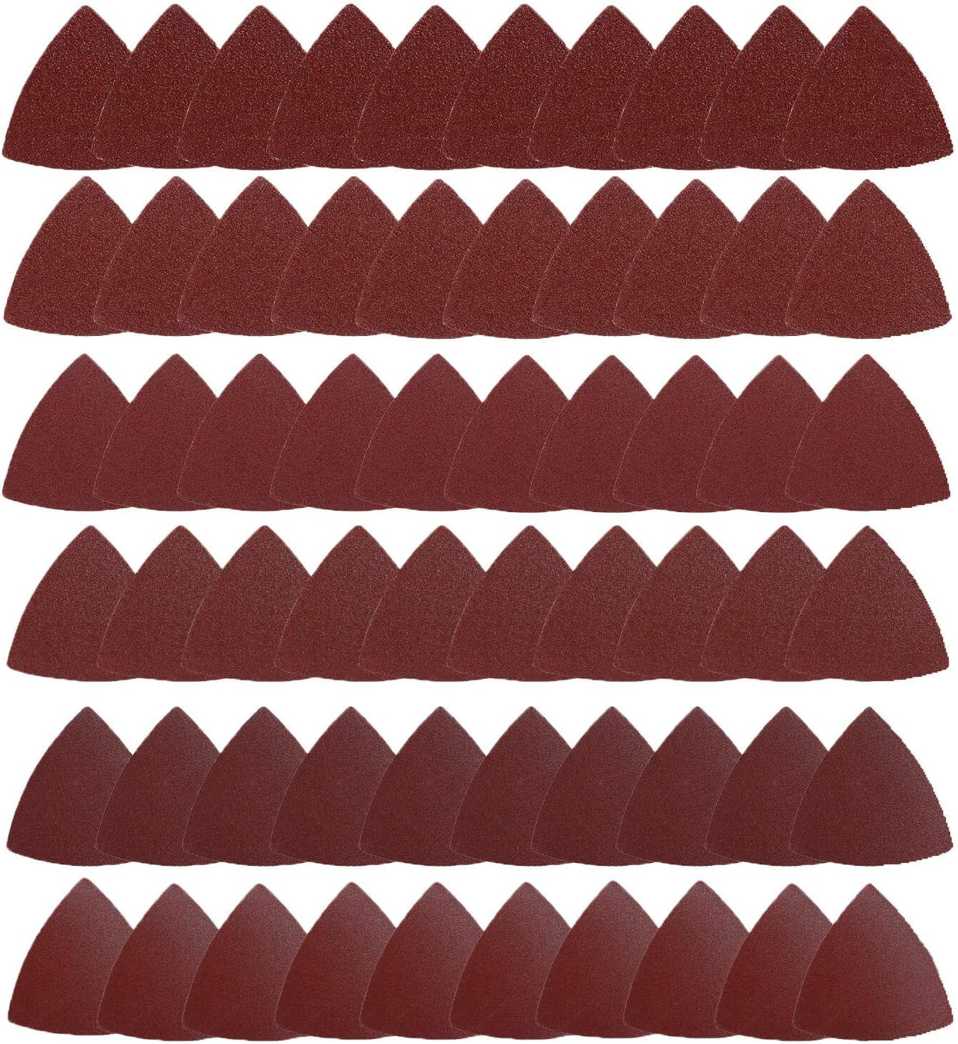 Triangle Oscillating Multi Tool Sanding Pads, 60Pcs 3-1/8 Inch Oscillating Tool