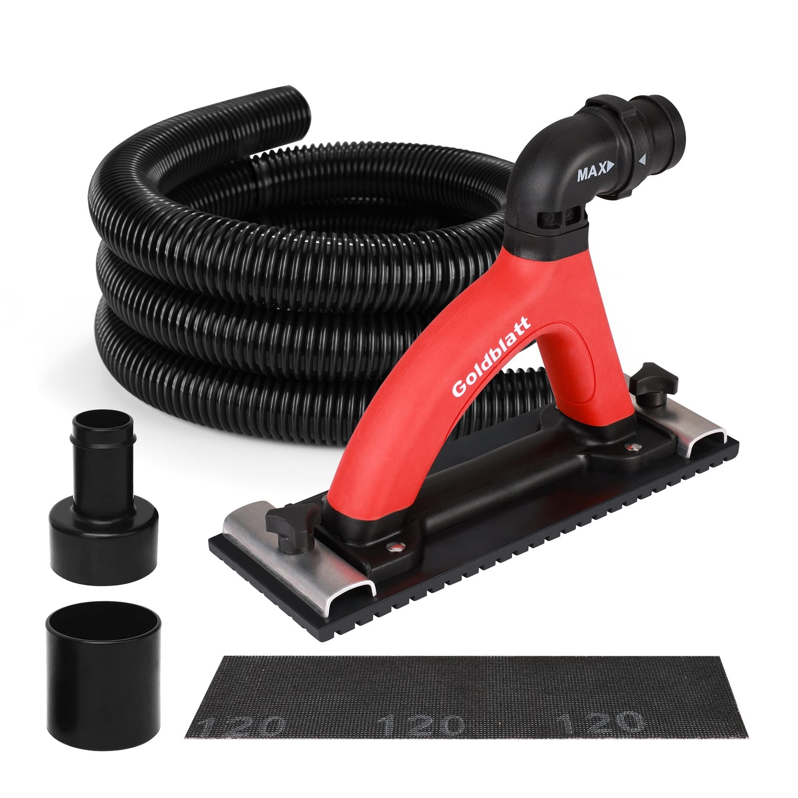 Goldblatt Dust Free Hand Sander, Dustless Drywall Vacuum Sander, with 6.5 ft …