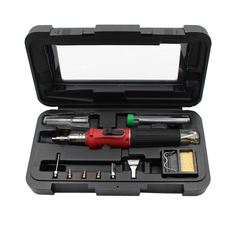 HS-1115K 10 IN 1 Portable Butane Gas Soldering Iron Kit Welding Kit Torch Pen US