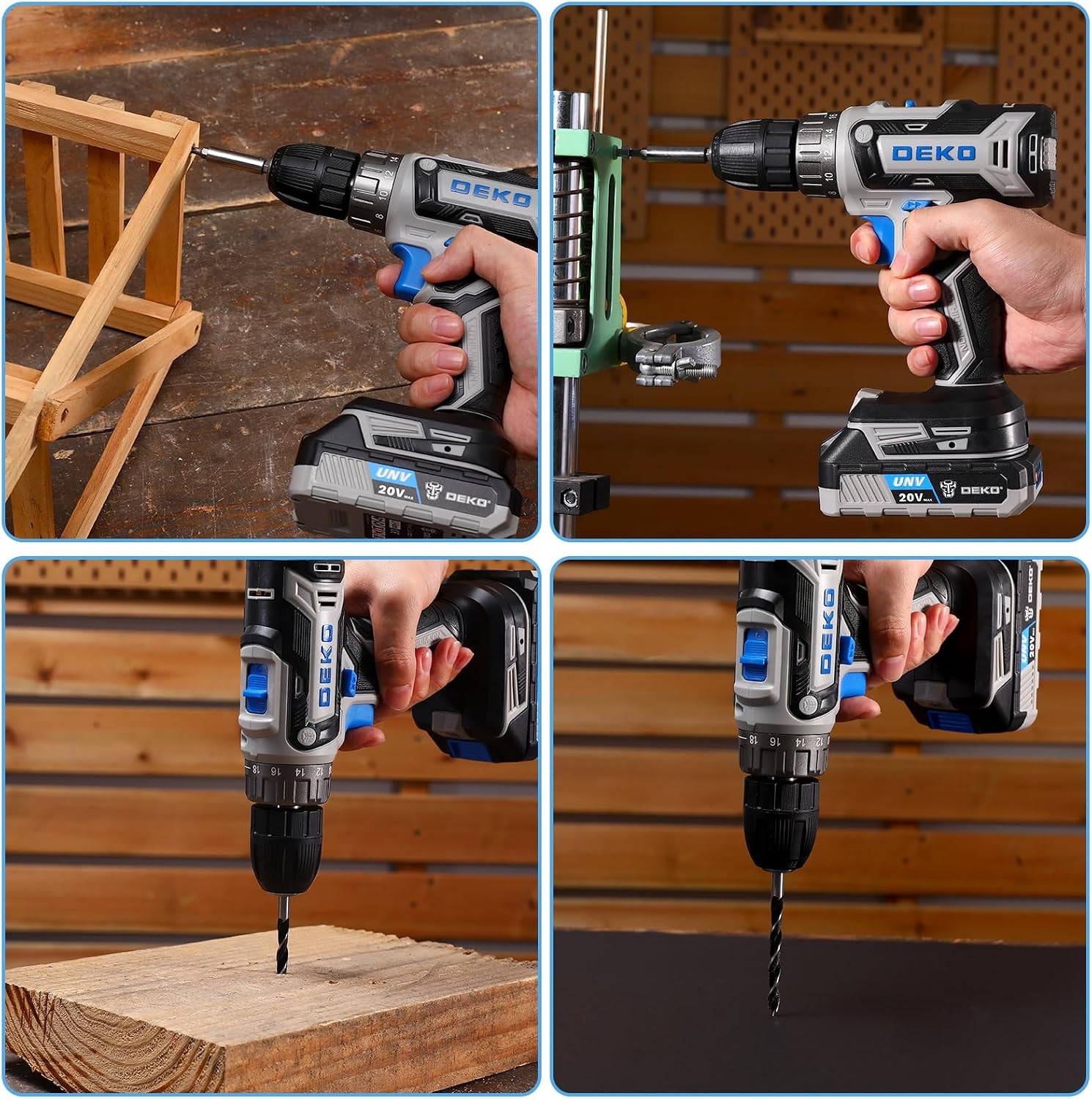 Power Drill Cordless: Cordless Drill 20V Electric Power Drill Set with Battery