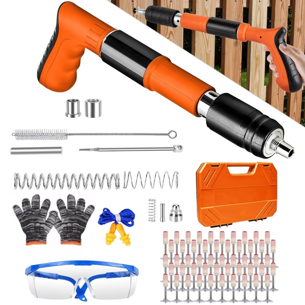 Handheld Nailing Gun Wall Fastening Tool Portable for Concrete Steel Wood Brick