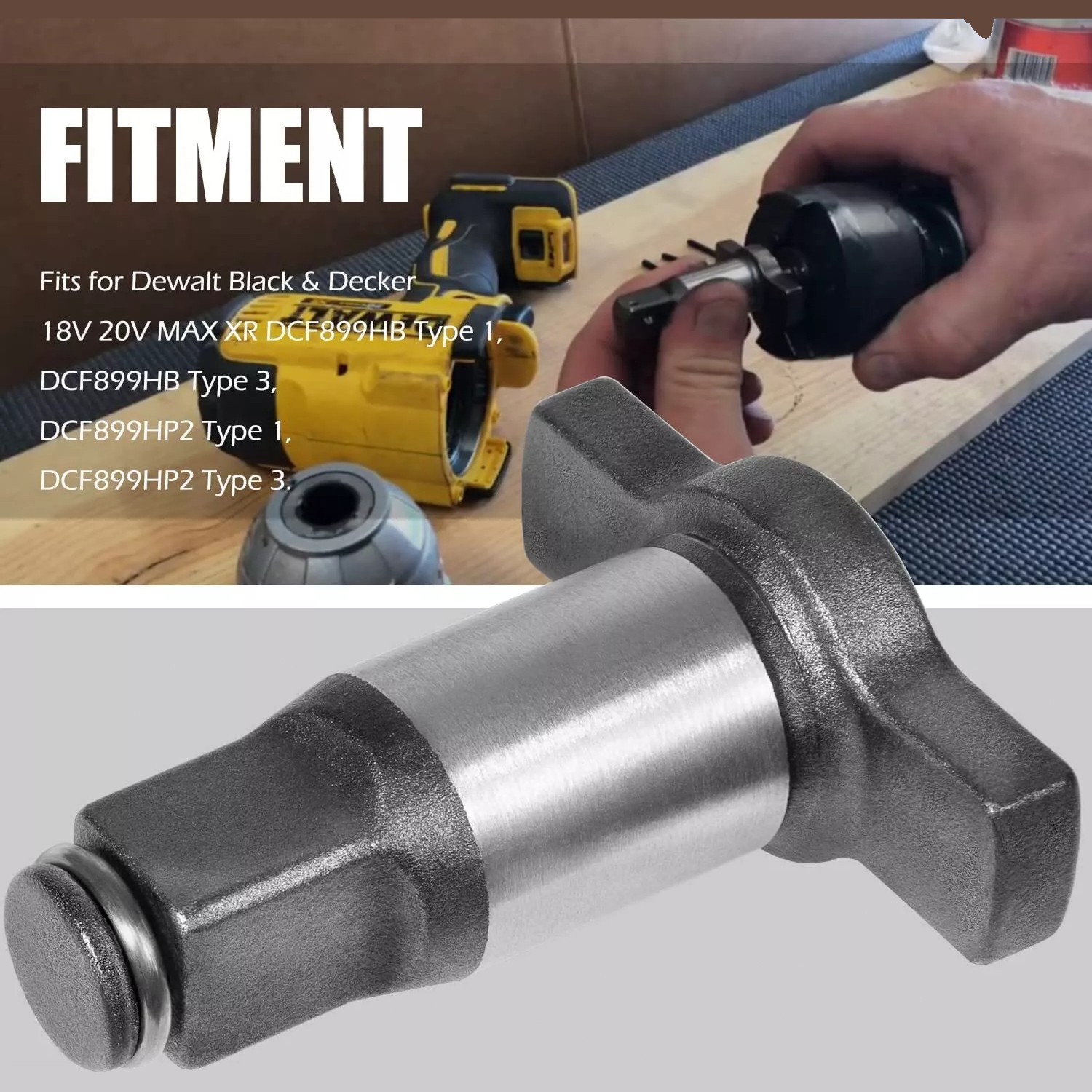 New For DCF899HB DCF899HP2 Type 1-3 1/2&Prime; Impact Anvil Steel