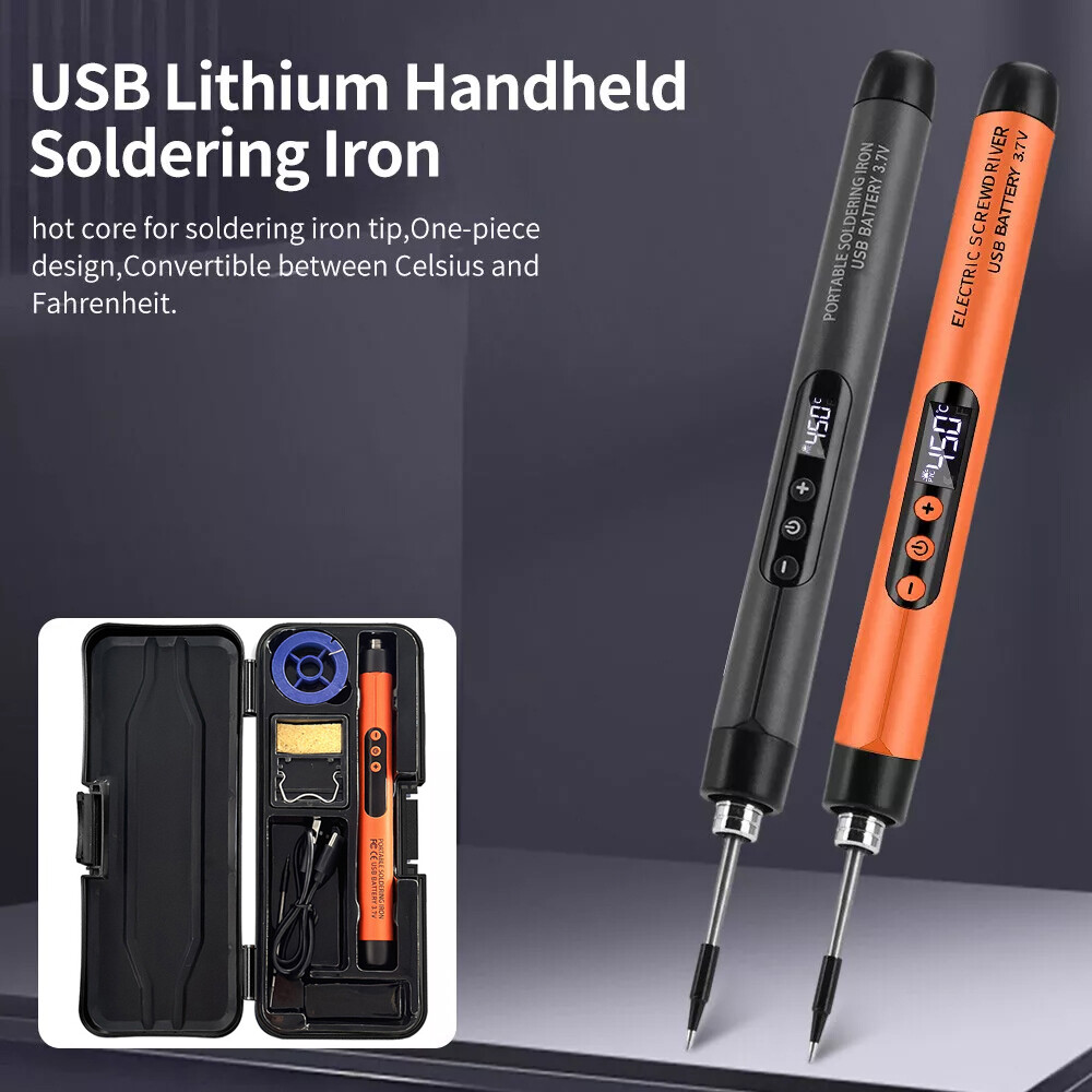 Type-C Rechargeable Wireless Welding Tool Digital Electric Soldering Iron Kits