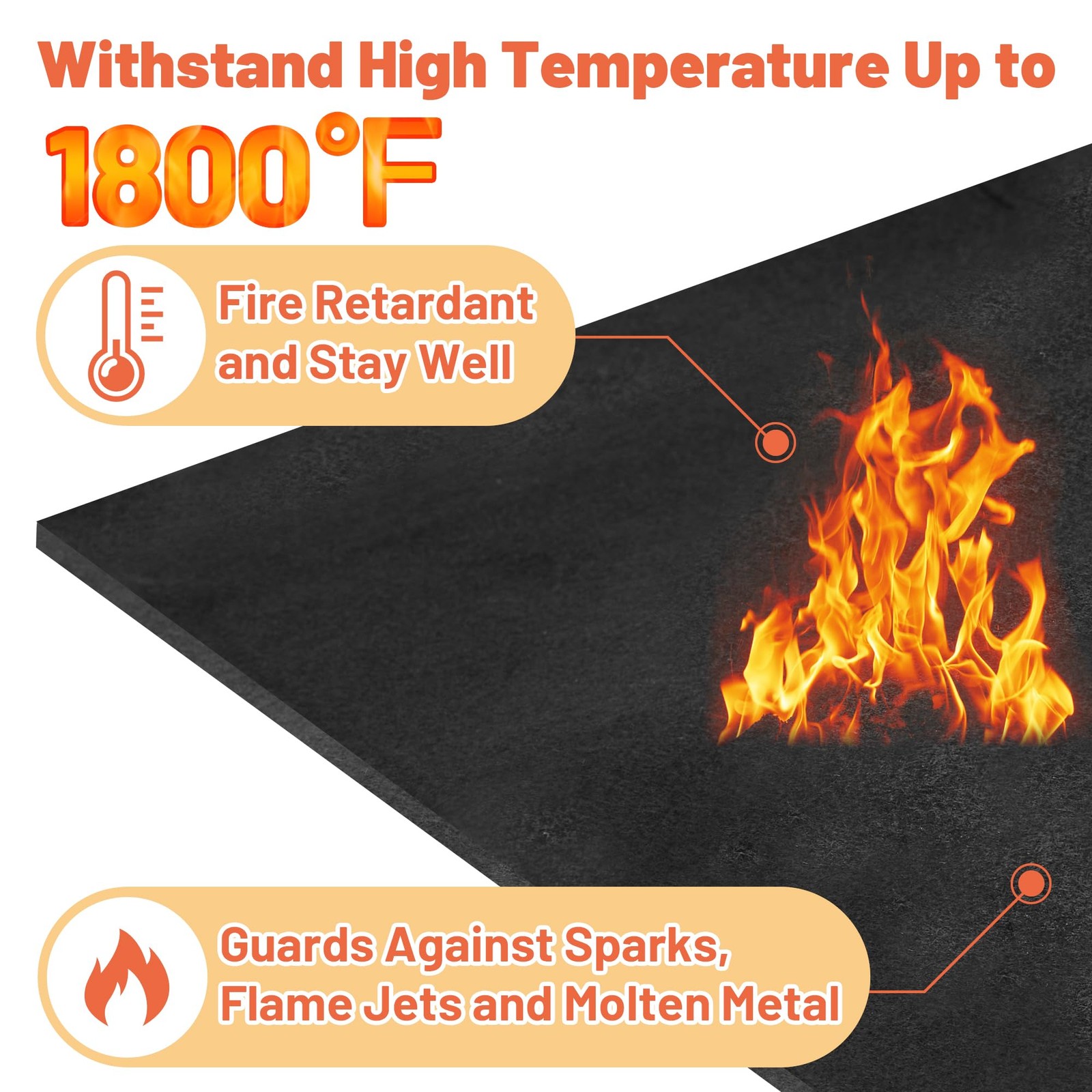 2 Pack Carbon Felt Welding Blanket Soldering Mat, 12 x 28 in, 5mm Thick, 1800…