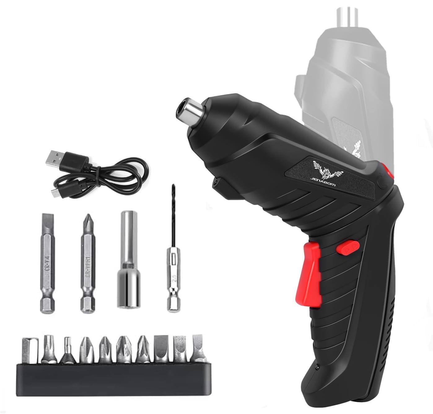 JENABOM 16 in 1 Electric Screwdriver Cordless Rechargeable Small Power 14PCS