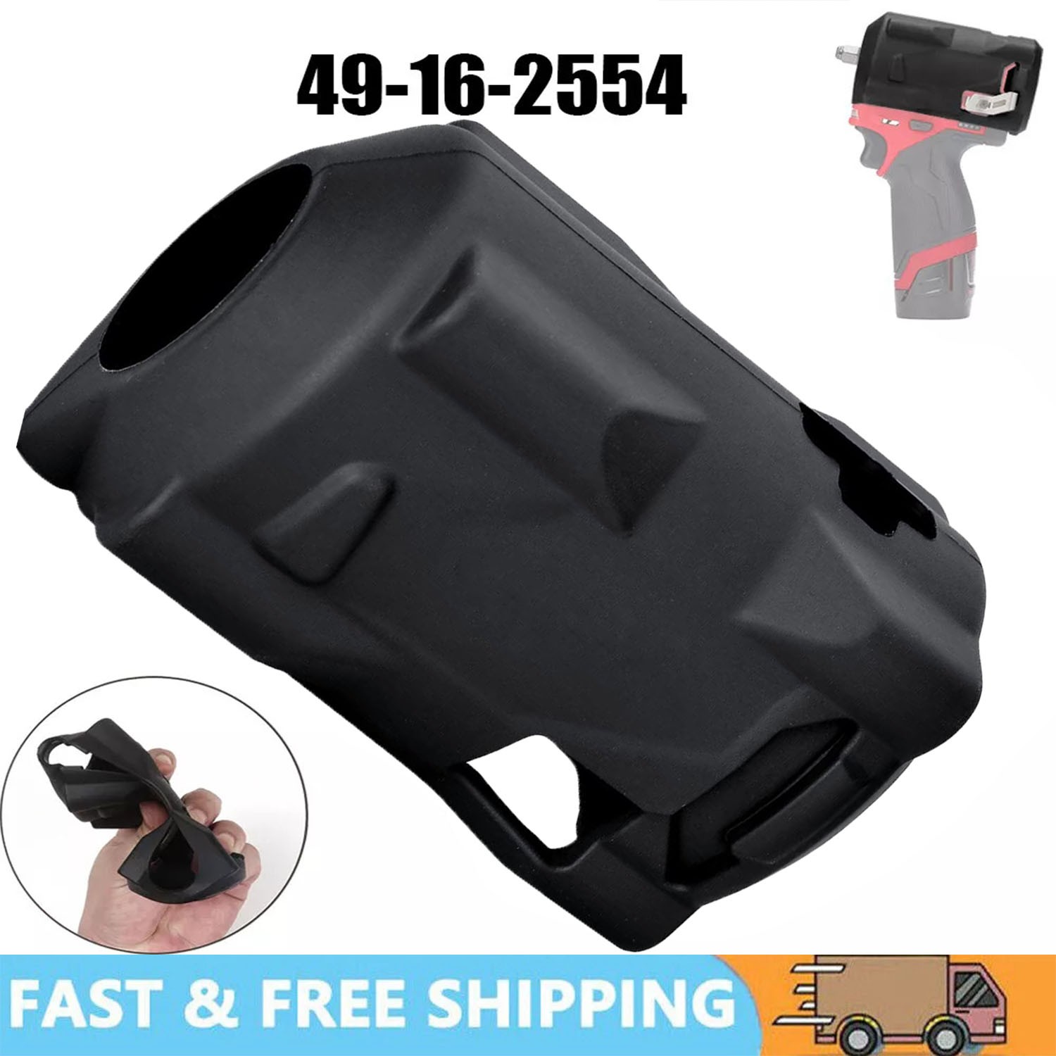 For Milwaukee M12 FUEL STUBBY 49-16-2554 IMPACT WRENCH COVER PROTECTIVE BOOT US