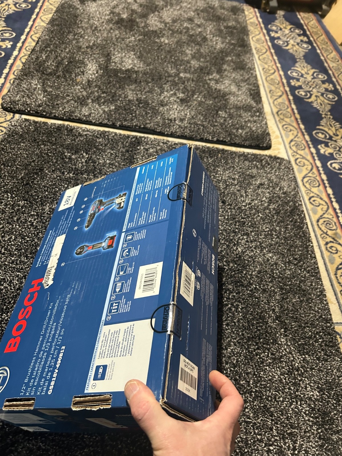 BRAND NEW Bosch 18V EC Brushless 1/2 In. Hammer Drill/Driver Kit #GSB18V-49012