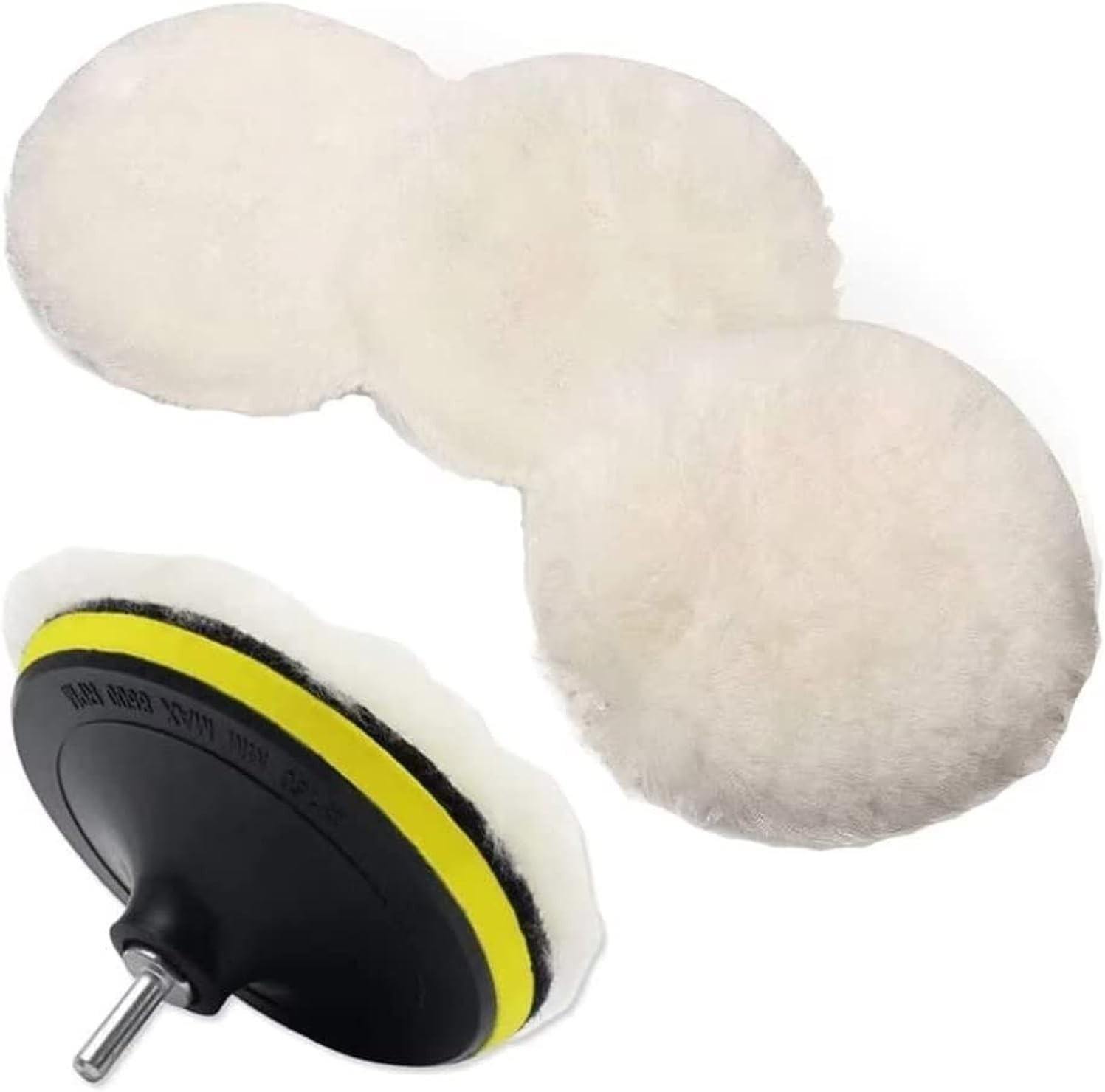 6 Pcs 6 Inch Wool Polishing Buffing Pad Polishing Buffing Wheel for Drill Buf…