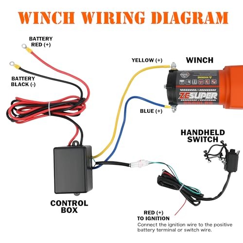 2500 lb 12V DC Electric Winch 30 ft Synthetic Rope Off Road Waterproof 2500LBS
