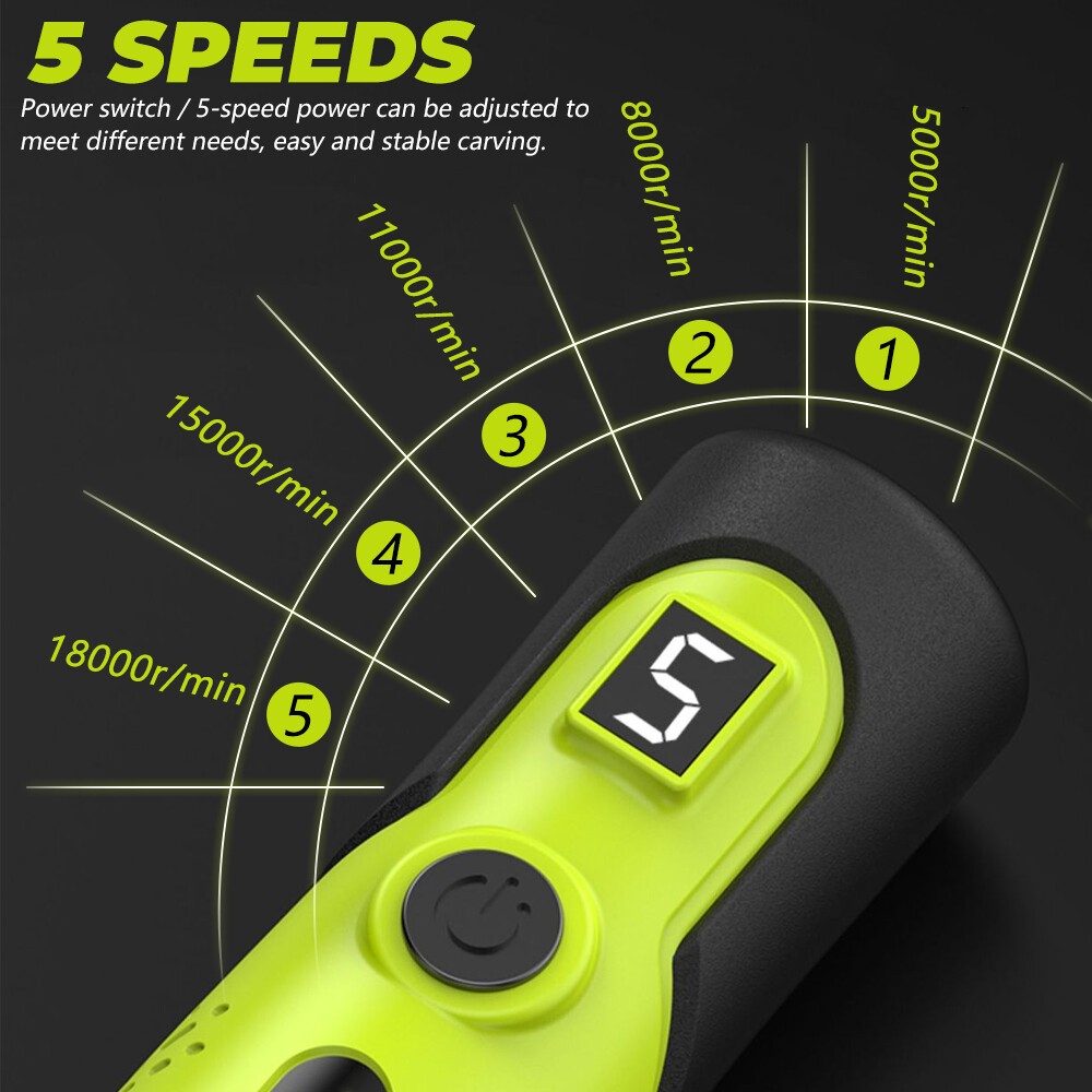 231pcs Mini Cordless Rotary Tool USB Rechargeable 5 Speed Electric Grinder Pen.