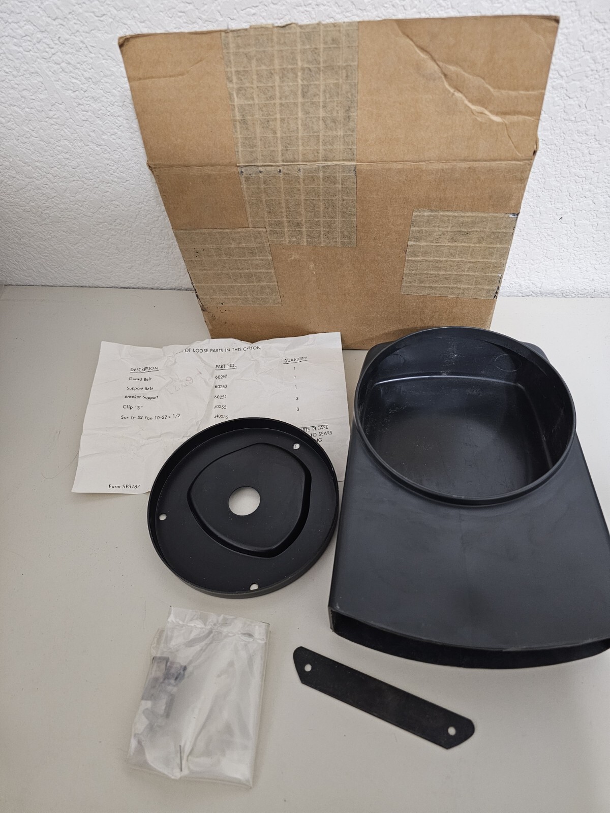 60252 Pulley V-Belt Guard W/60253 Support S-Clips Craftsman Band Saw