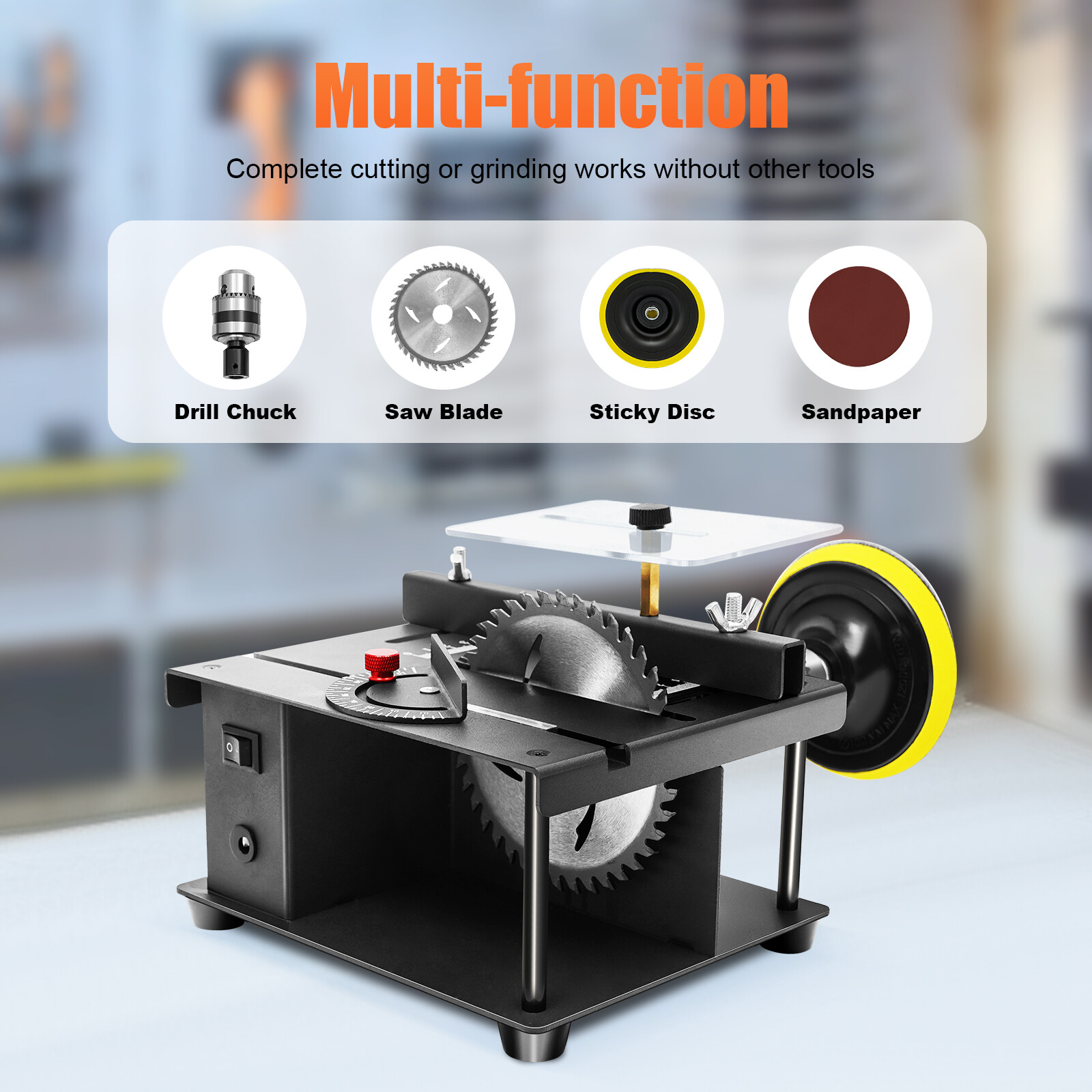Mini Sliding Table Saw Woodworking DIY Hobby Model Cutting Bench Saw Household
