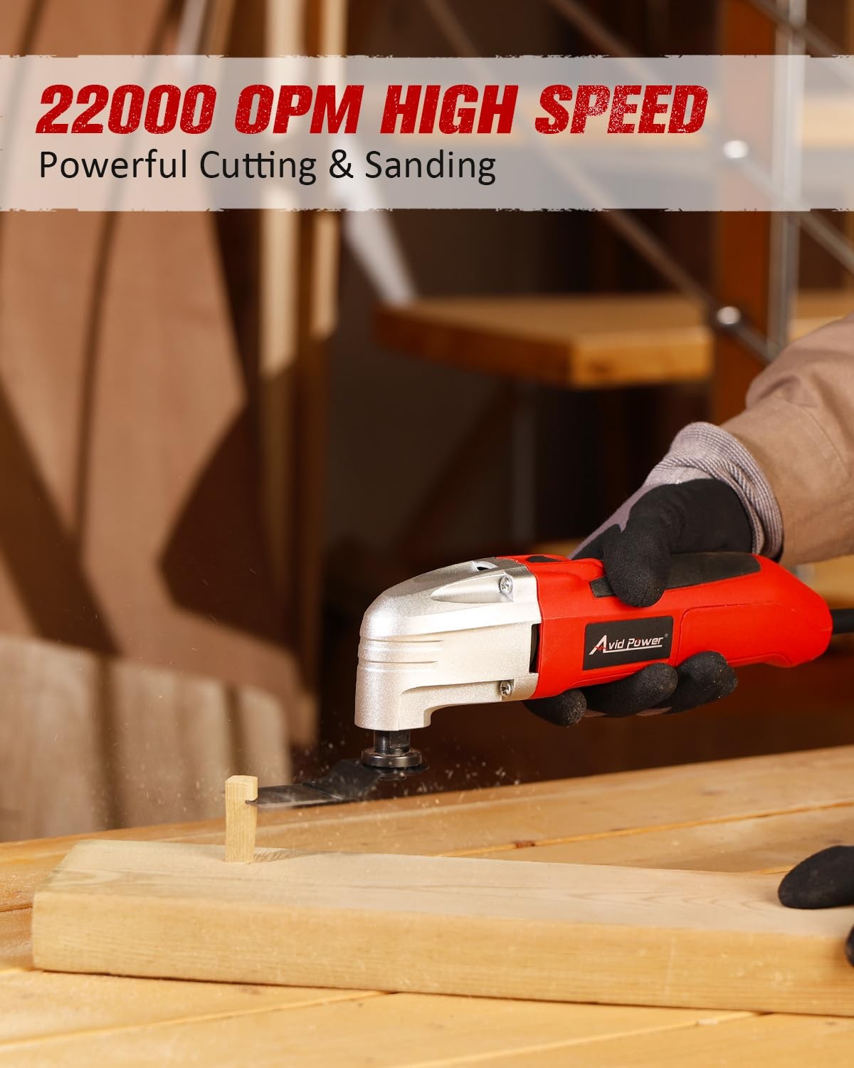Oscillating Tool, 22000 OPM Electric Oscillating Multi Tool with 3°Oscillatio…