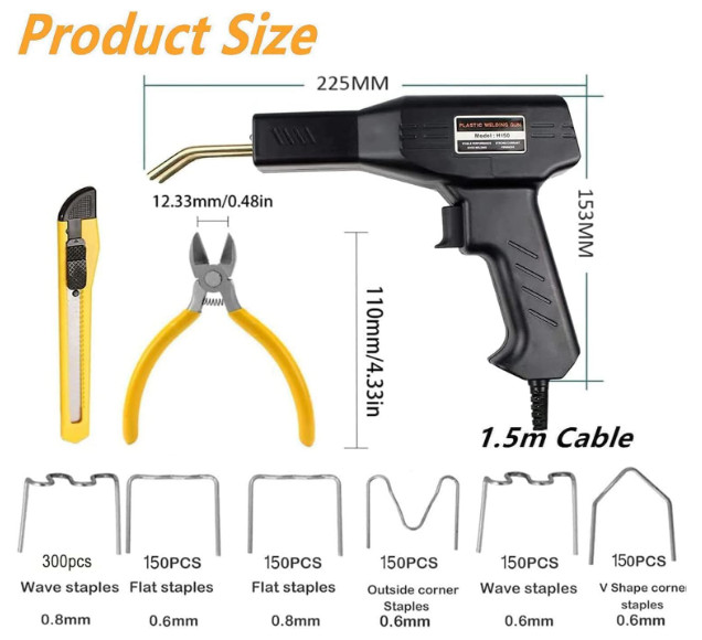 Soldador De Plastico Pistola Para Soldar Plastic Welder Grapadora Soldadura 50 W