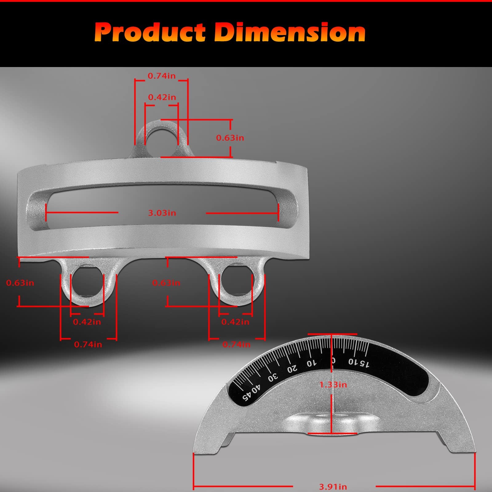 14 Inch Bandsaw Trunnions with Degree Scale Replacement Set for Wood Saws