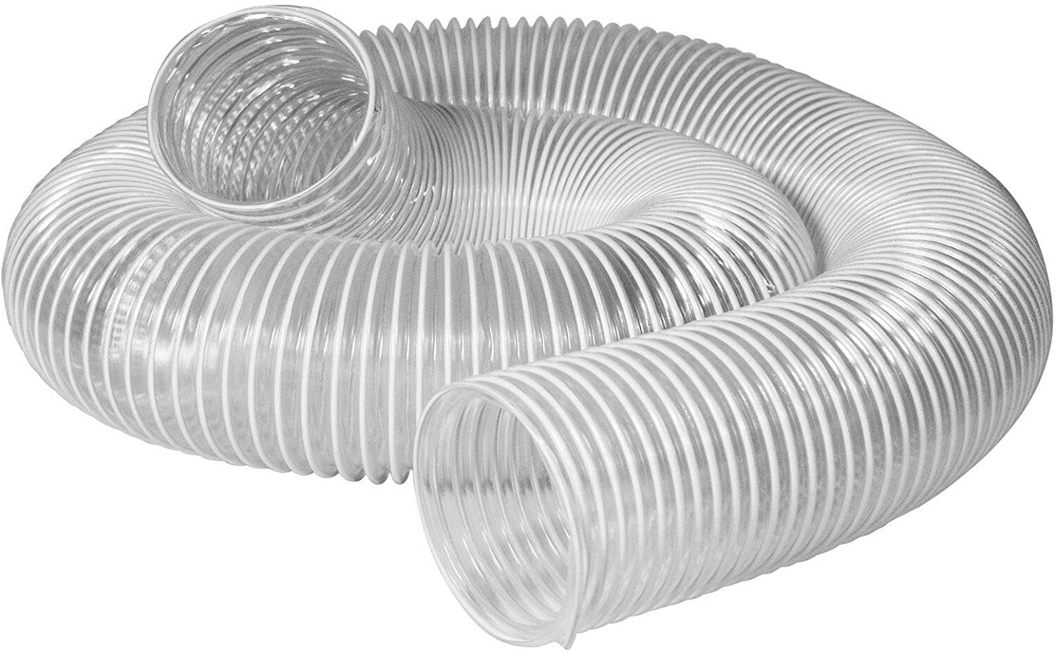 POWERTEC Flexible PVC Dust Collection Hose 2-1/2 in x10 ft. Clear Color (70129)