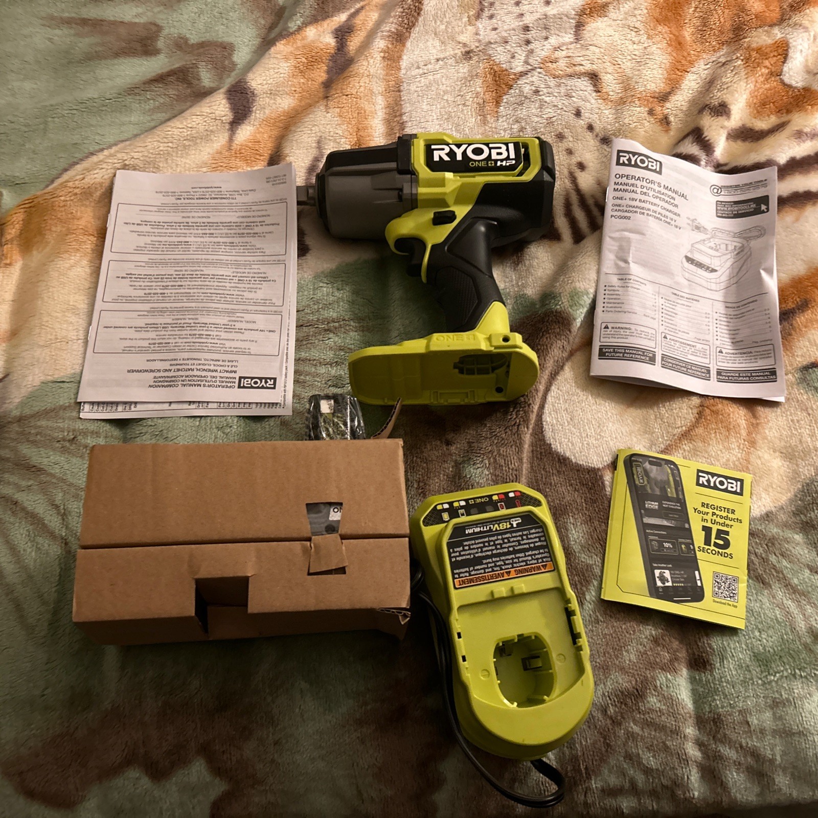 1/2” Impact Wrench Ryobi 18V Brushless 4-Mode High Torque Impact Wrench Kit 1/2”