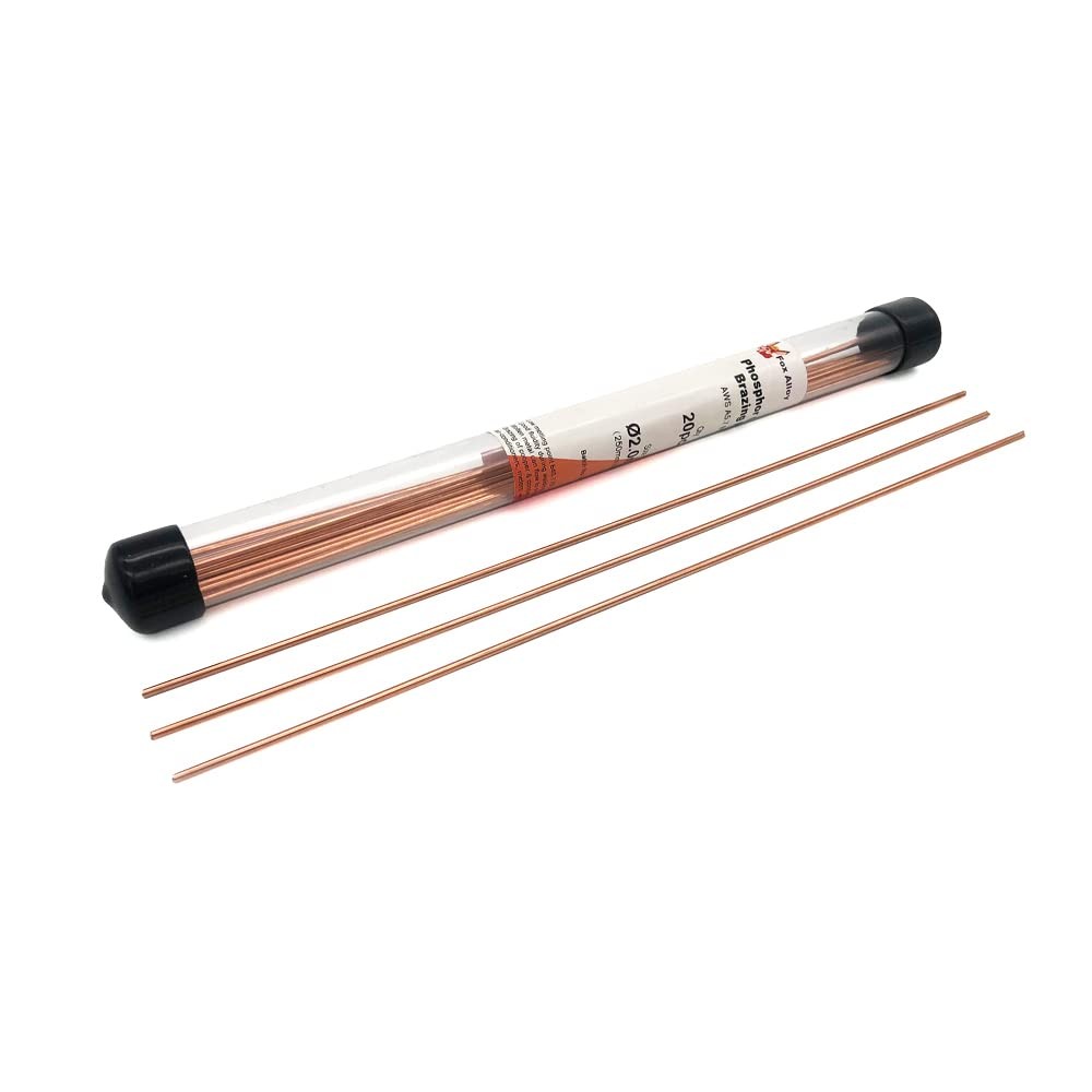 20pcs Copper Brazing Rods BCuP-2 5/64&Prime; 2mm Phosphorus Self Fluxing Welding