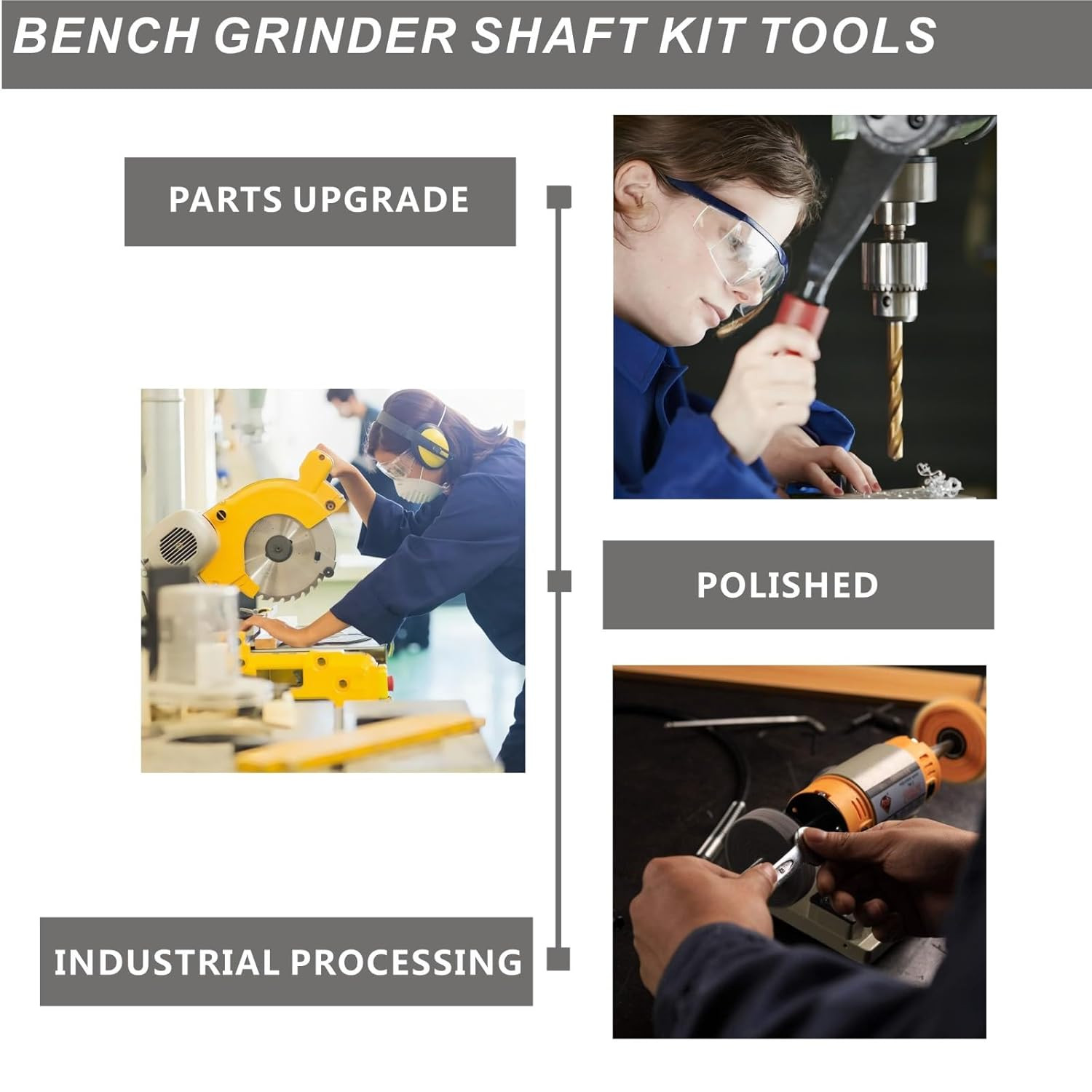 Shaft Arbor Extender 8Mm Motor Arbor Adapter Bench Grinder Extension Shaft Threa