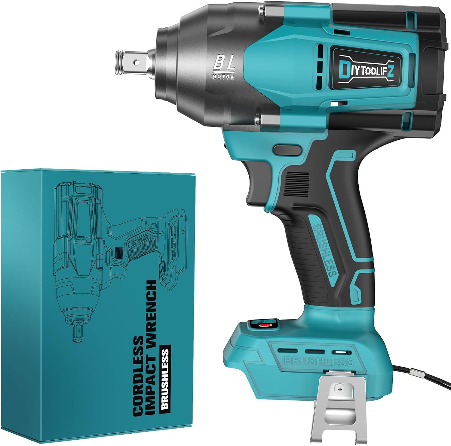 Cordless Impact Wrench 1/2 Inch for Makita 18V Battery, 600Ft-Lbs(850N. M) Brush