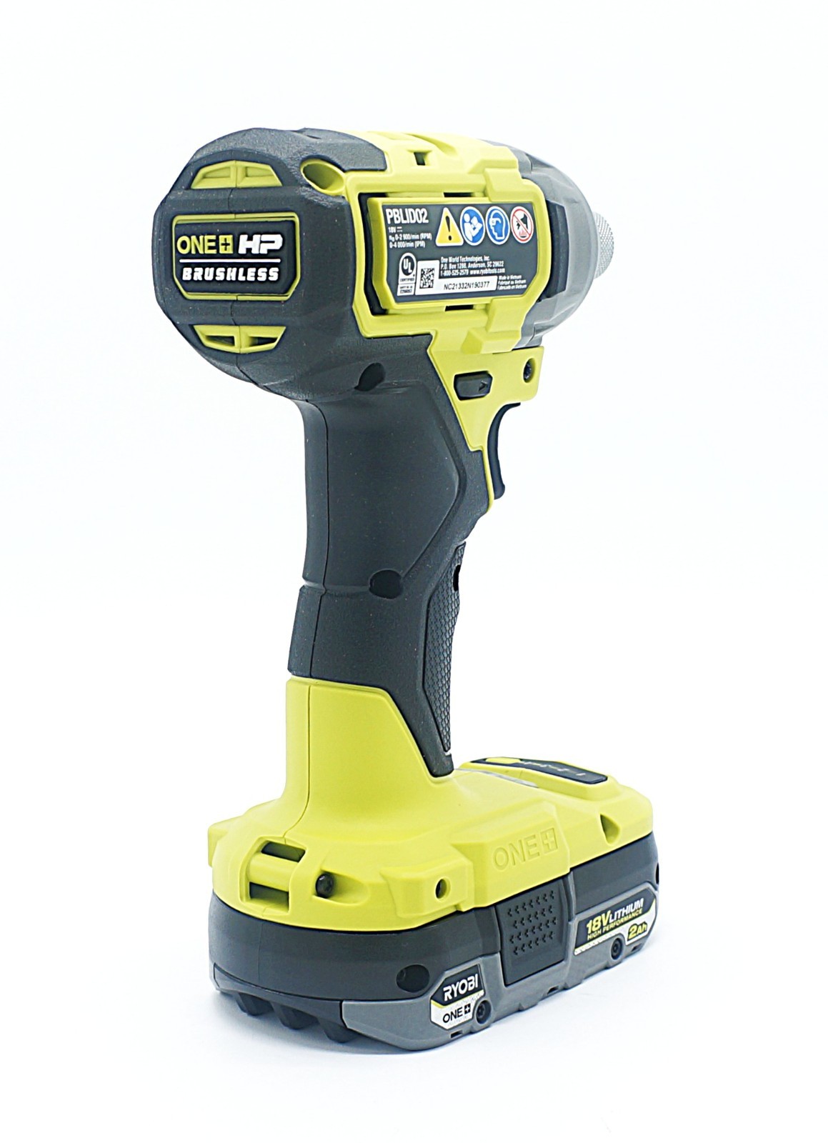 NEW RYOBI Brushless 1/4 in.Hex Impact Driver Battery, Charger & Tool Box PBLID02