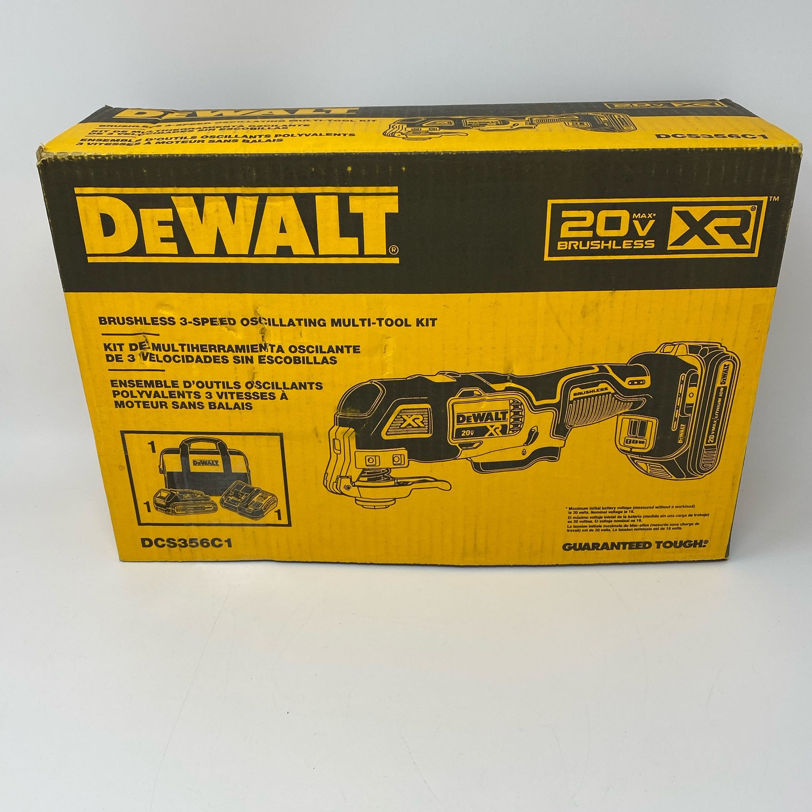 DEWALT 20V MAX XR 3-Speed Oscillating Tool Kit DCS356C1 Yellow/Black