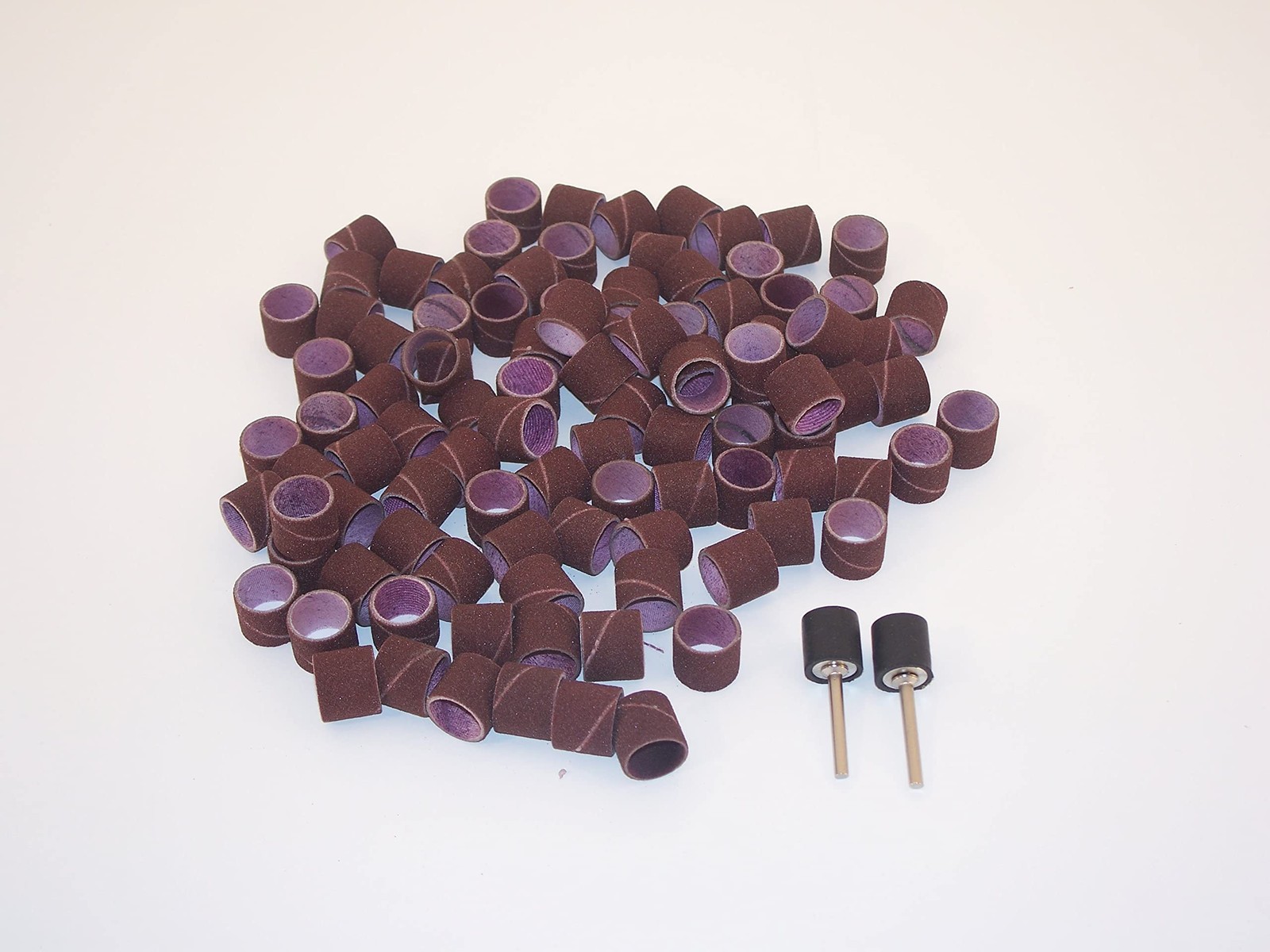 TMAX 100p 1/2&Prime; Grit 60 Coarse Sand Drum w 2p Mandrel 1/2 inch 60, Brown