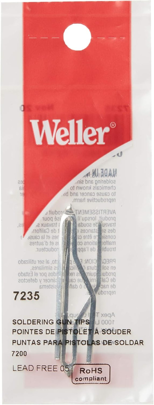 Weller 7235 Replacement Soldering Gun Tip 2-Count Pack for Weller