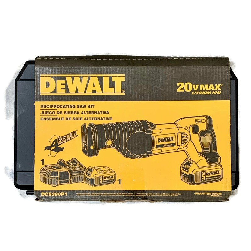 DEWALT DCS380P1 20V MAX Cordless 20-Volt Variable Speed Reciprocating Saw Kit