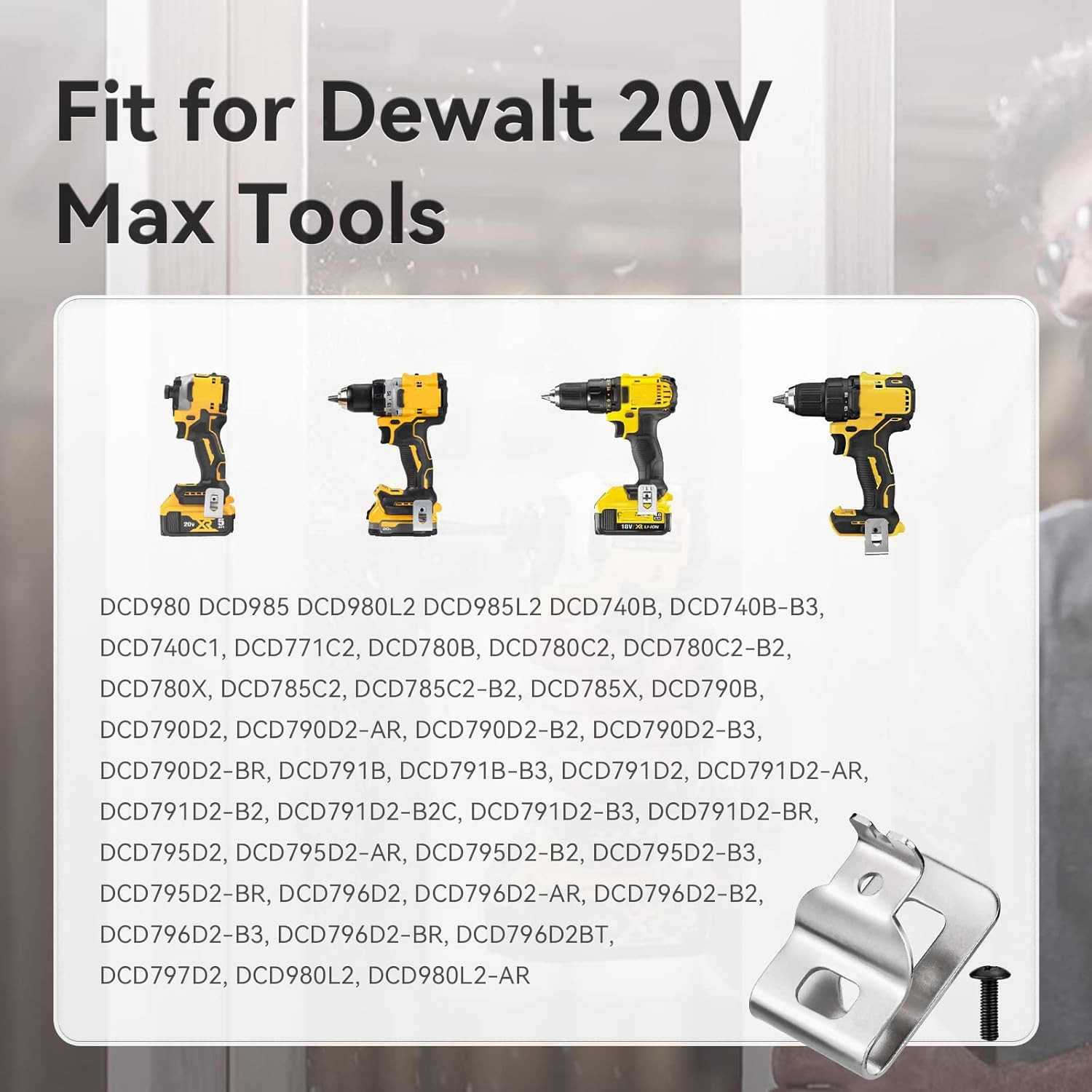 6Pcs Belt Clips for Dewalt N268241 N086039 20V Power Tools DCD980 DCD985
