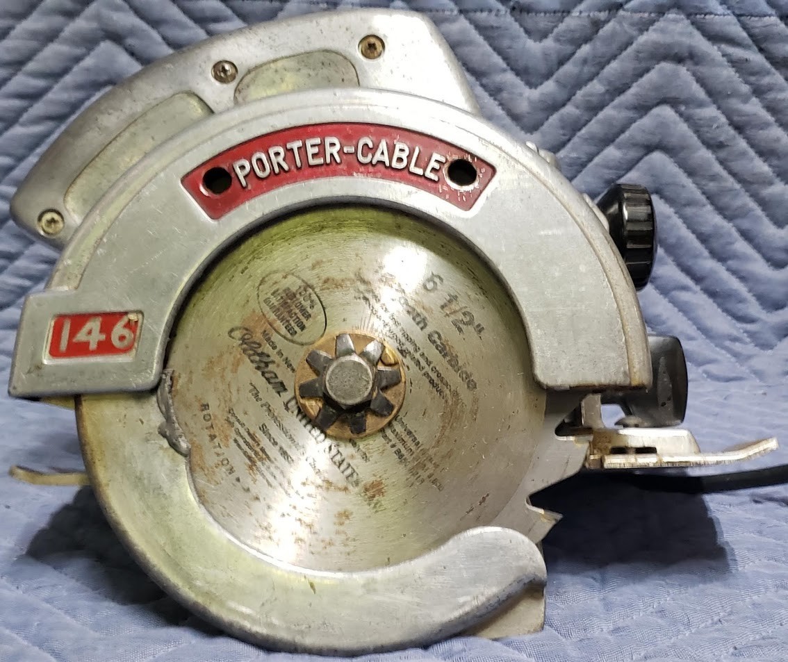 Vintage Porter Cable 146 – 6.5” Circular Saw and Case – Tested – Works