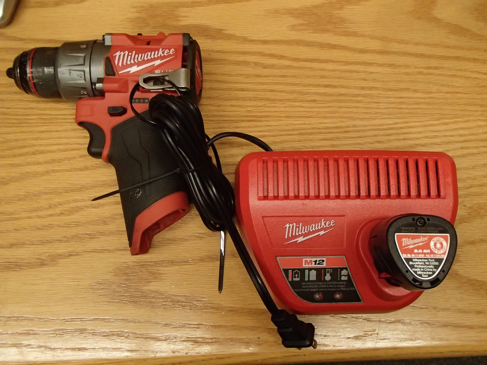 Milwaukee 3403-20 M12 FUEL Cordless 1/2 in. Drill/Driver w/ 2ah Battery & Charge