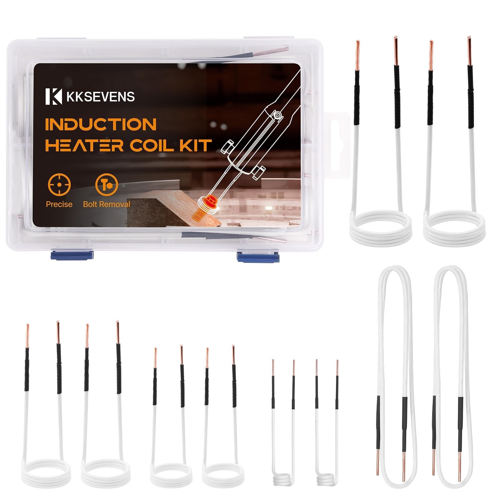 KKSEVENS Induction Heater Coil Kit 10PCS, Induction Heater Coils Varying