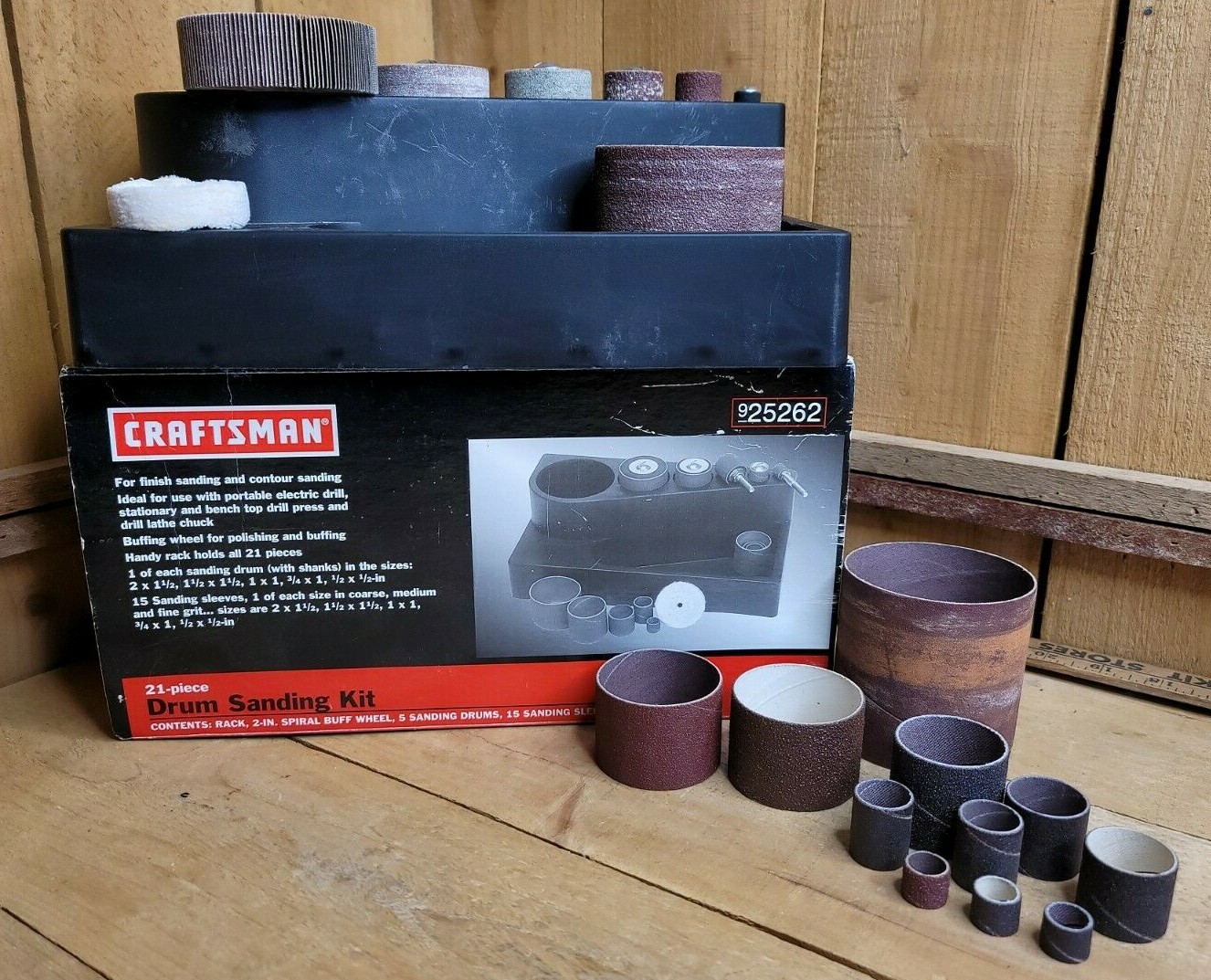 Sears Craftsman 21 Piece Drum Sanding Kit for Finish & Contour Sanding + Extras