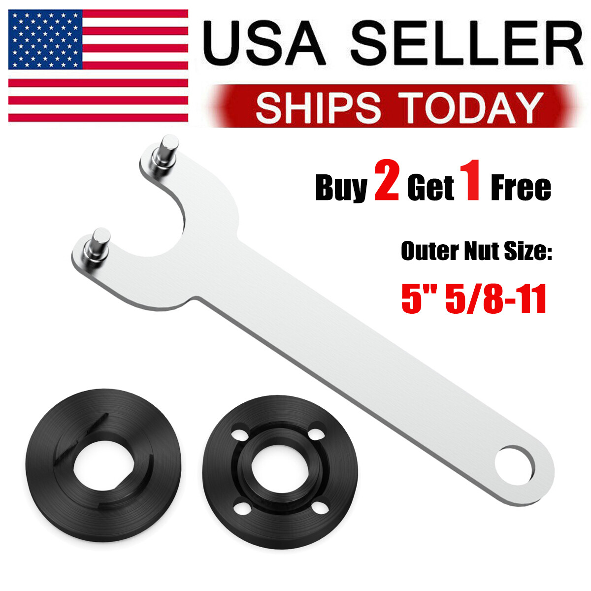 Grinder Flange Angle Spanner Metal Lock Nut for Dewalt Milwaukee Makita 5/8&Prime;-11